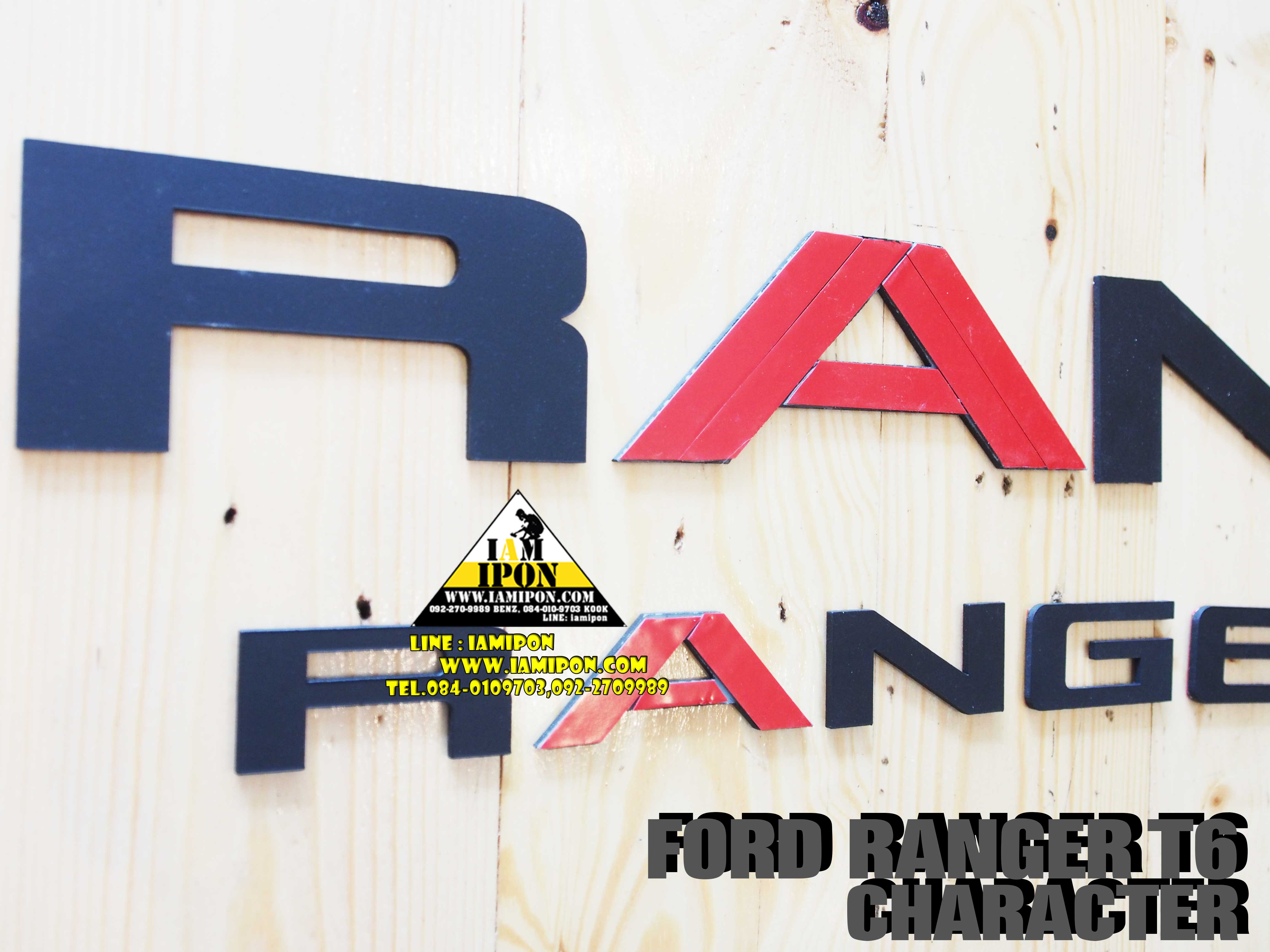 FORD RANGER T6 CHARACTER FLATBLACK ตัวอักษรฟอร์ดเรนเจอร์ T6 ดำด้าน