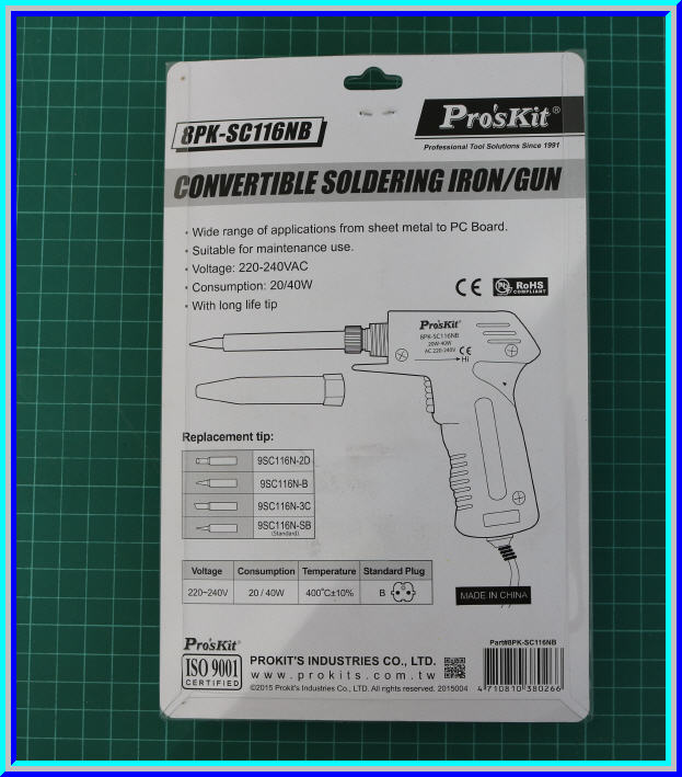 1x หัวแร้งปืน 20/40 วัตต์ 8PK-SC116 Pro's Kit (Soldering)