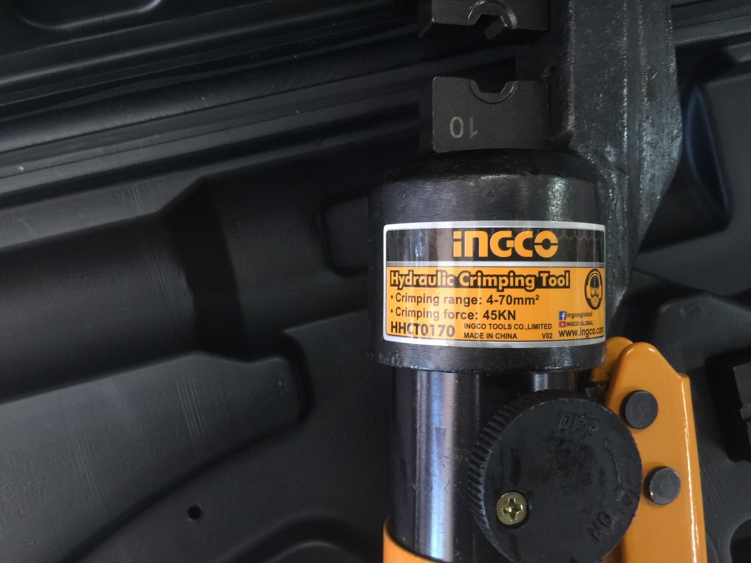 คีมย้ำหางปลาไฮดรอลิค 4-70mm² HHCT0170 INGCO