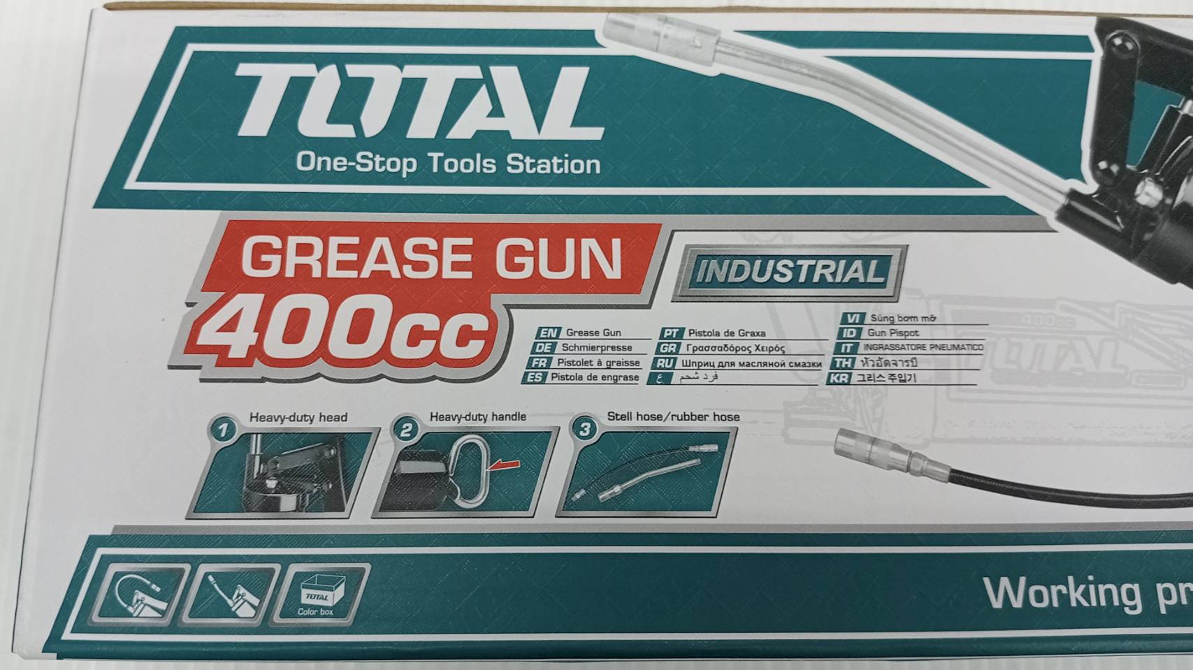 กระบอกอัดจารบี+สายอ่อน 400cc.THT111051 TOTAL