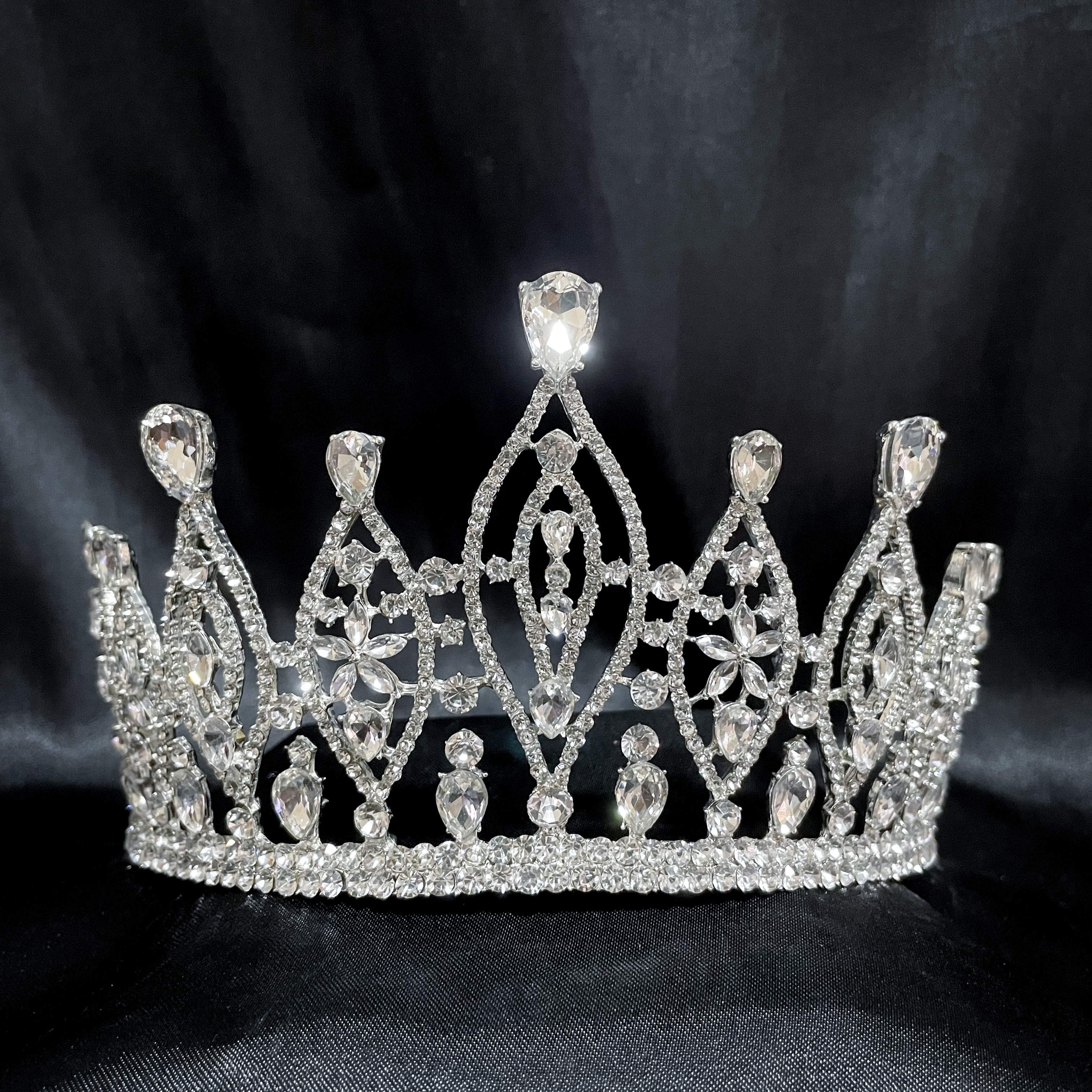 (พร้อมส่ง) เทียร่า 015 มงกุฎนางงาม มงกุฎประกวด เทียร่าเจ้าสาว งานสวย ปราณีต QCเพชรทุกเม็ด สินค้าพร้อมส่งจากไทย