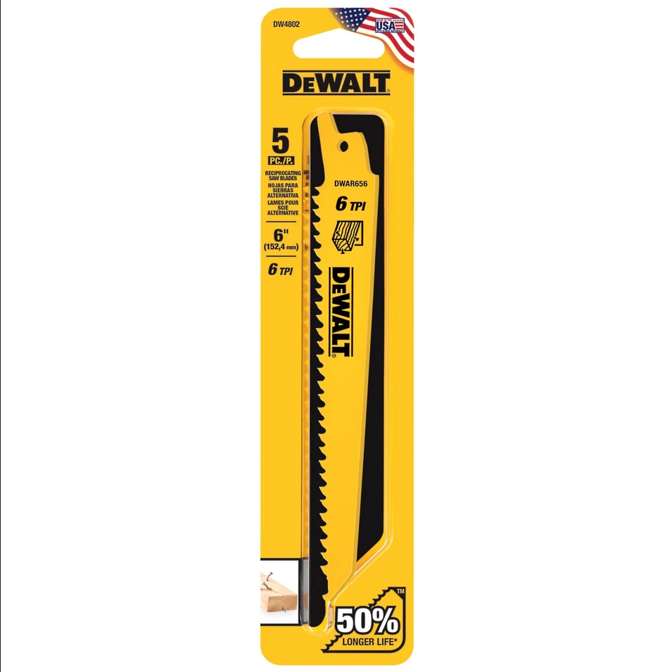 ใบเซเบอร์ DW4802 DEWALT (5ใบ/แพค)