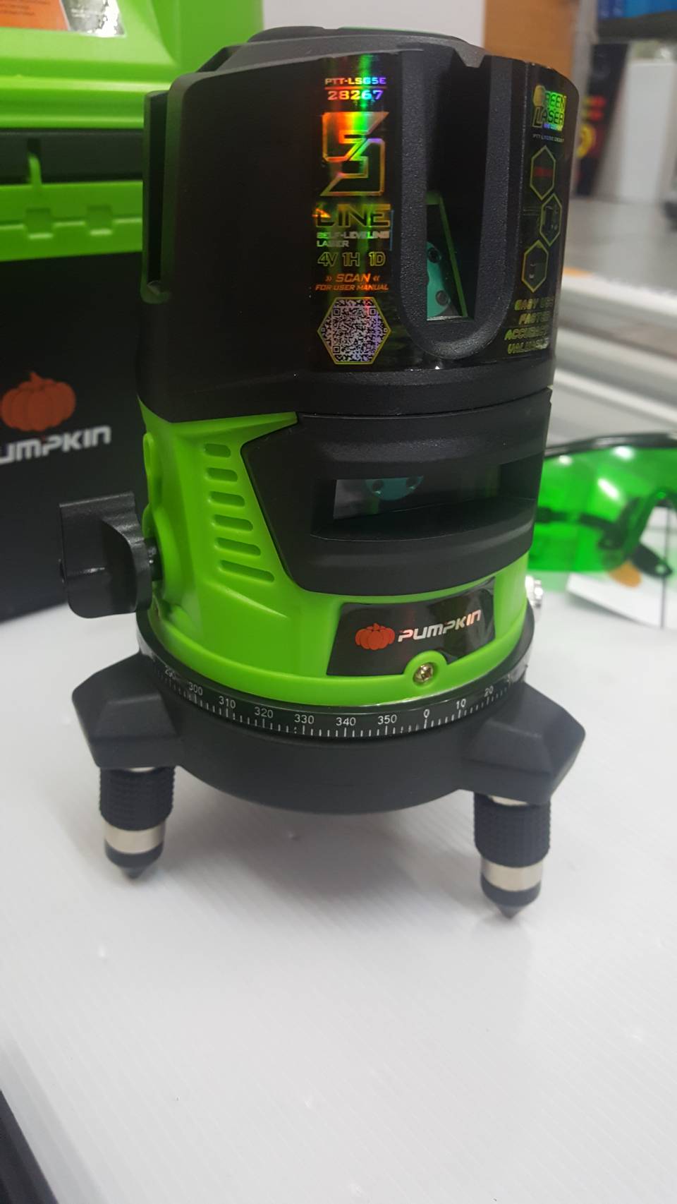 เลเซอร์ระดับ PTT-LSG5E PUMPKIN #28267 พร้อมขาตั้ง