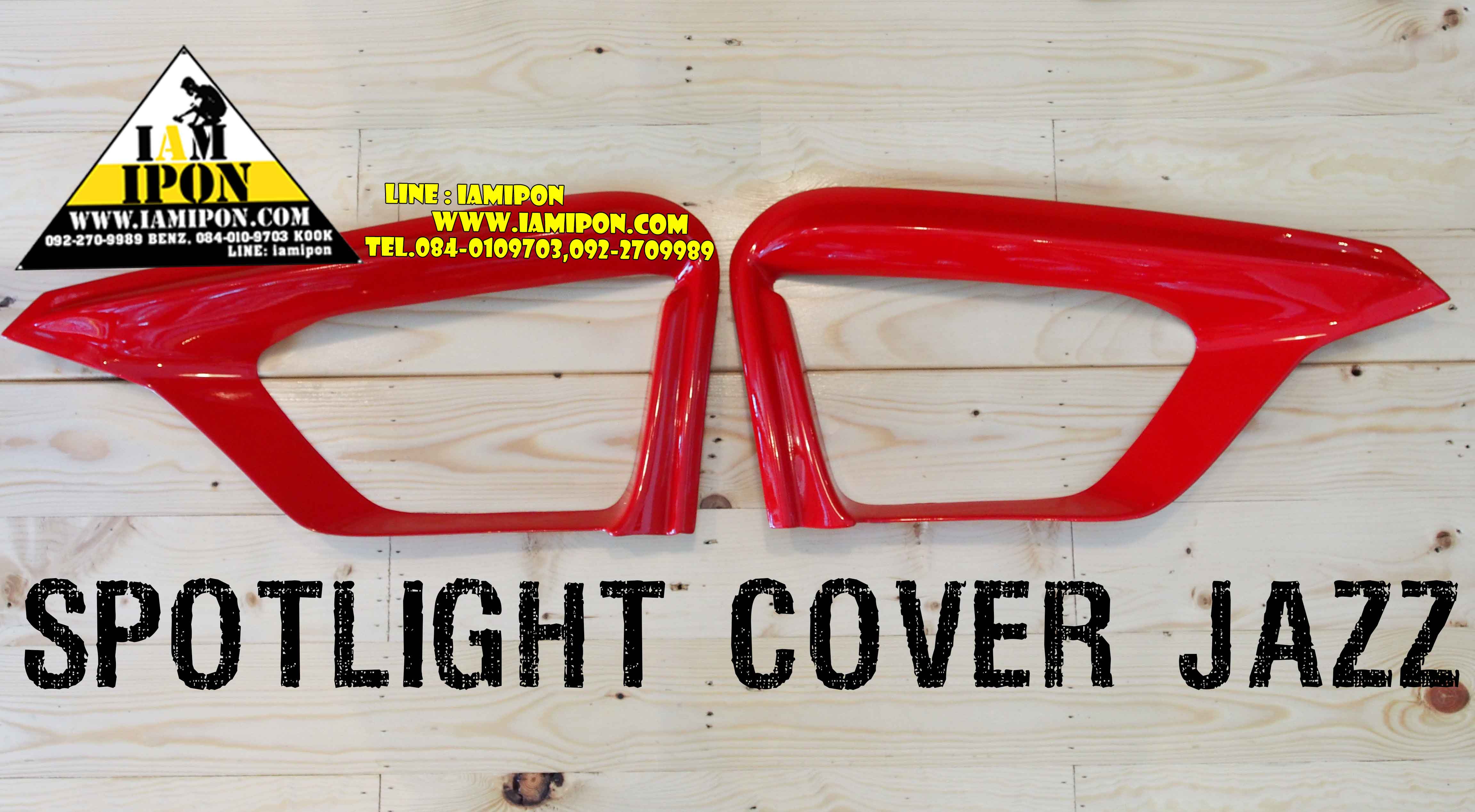 ครอบไฟสปอร์ตไลท์ ตัดหมอก Jazz2014 GK แดงเงา