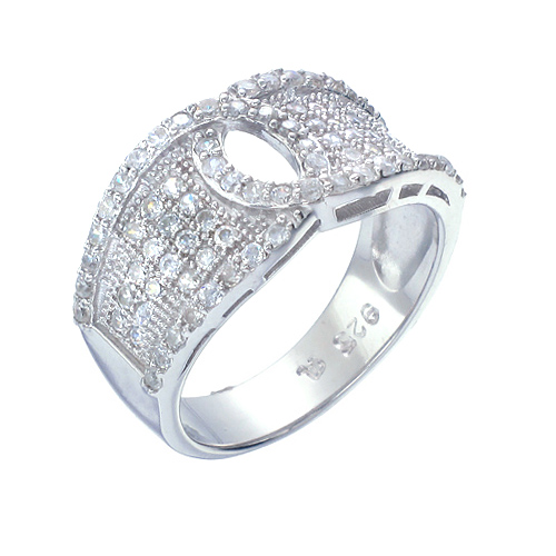 แหวนเงินแท้925เพรชประดับเพรชแท้สวิส เกรดดี น้ำใส