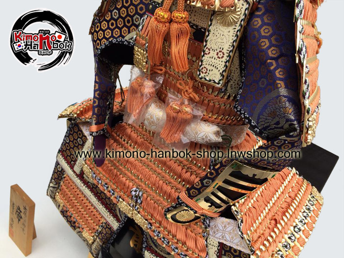 ชุดเกราะซามูไร (สีส้มอ่อน)ญี่ปุ่นแท้ Y O R O I +กล่อง no.5 SIZE:85cm