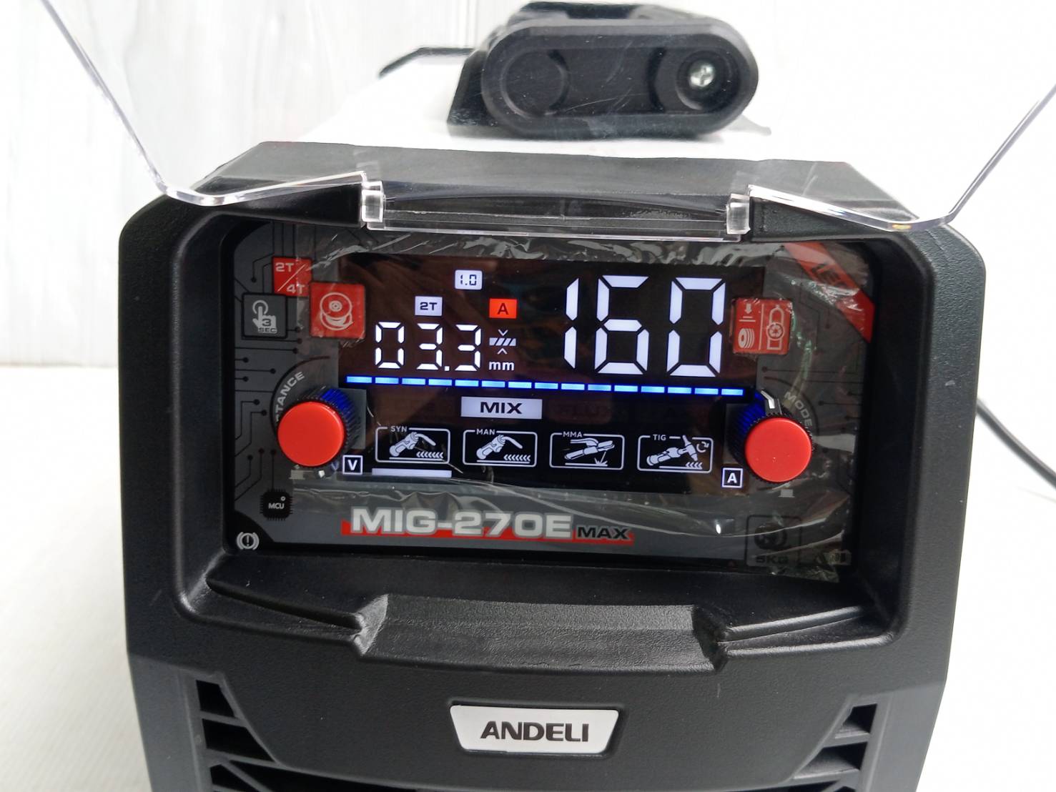 เครื่องเชื่อม160A MIG-270E MAX หน้าจอLED ปรับไฟแสดงผล ANDELI