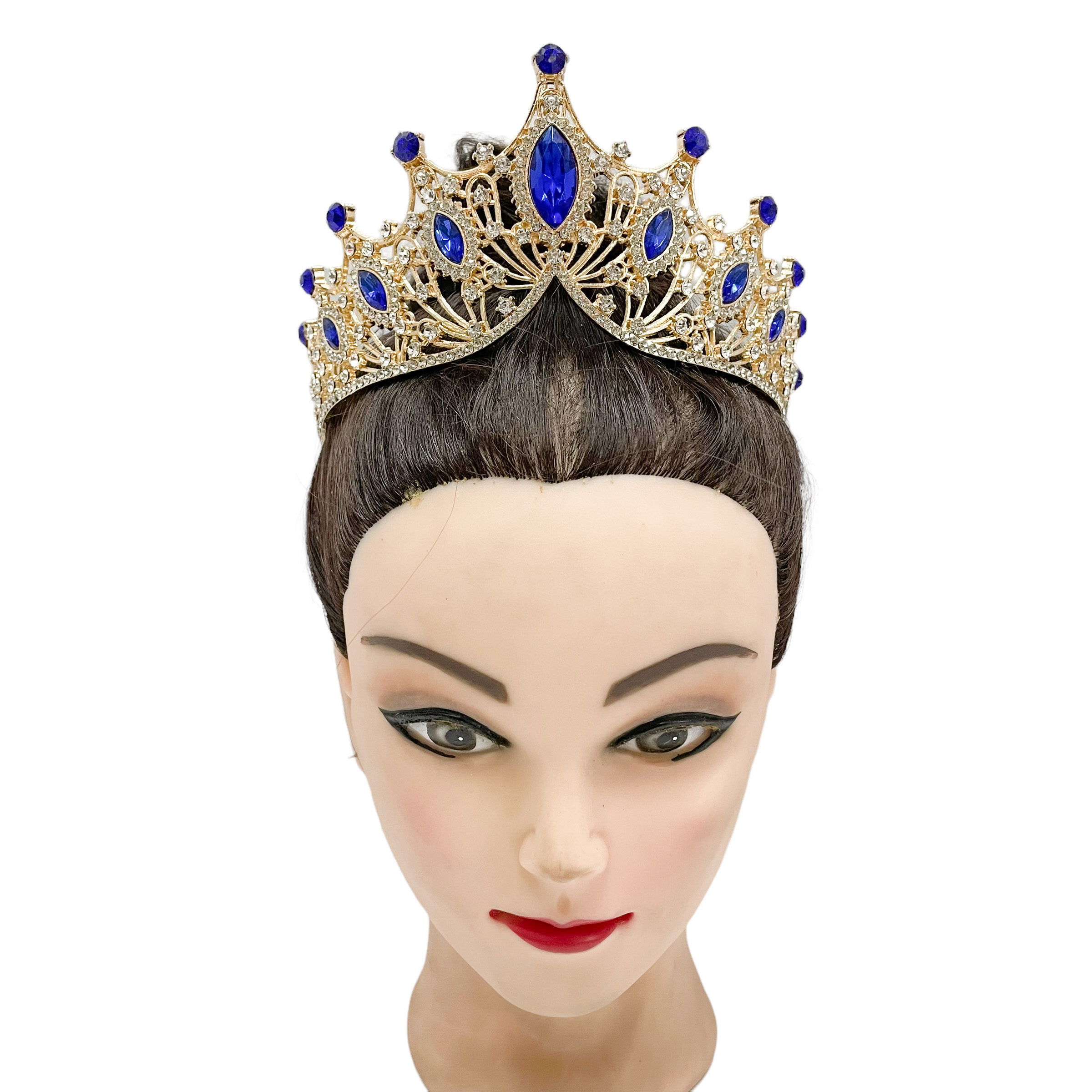 (พร้อมส่ง) เทียร่า 303 สีทอง-น้ำเงิน มงกุฎนางงาม งานสวย ปราณีต QCเพชรทุกเม็ด สินค้าพร้อมส่งจากไทย