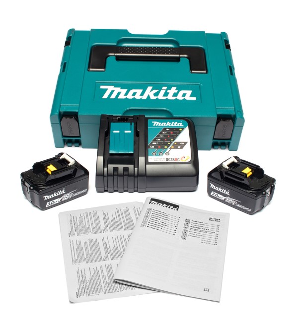 MKP1RF182 ชุดBL1830BX2+DC18RC+MAKPAC MAKITA