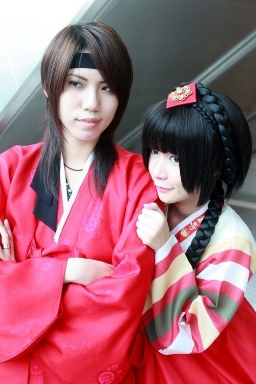 ชุดฮันบก(ชาย) เสื้อคลุมยาว สีแดงสด