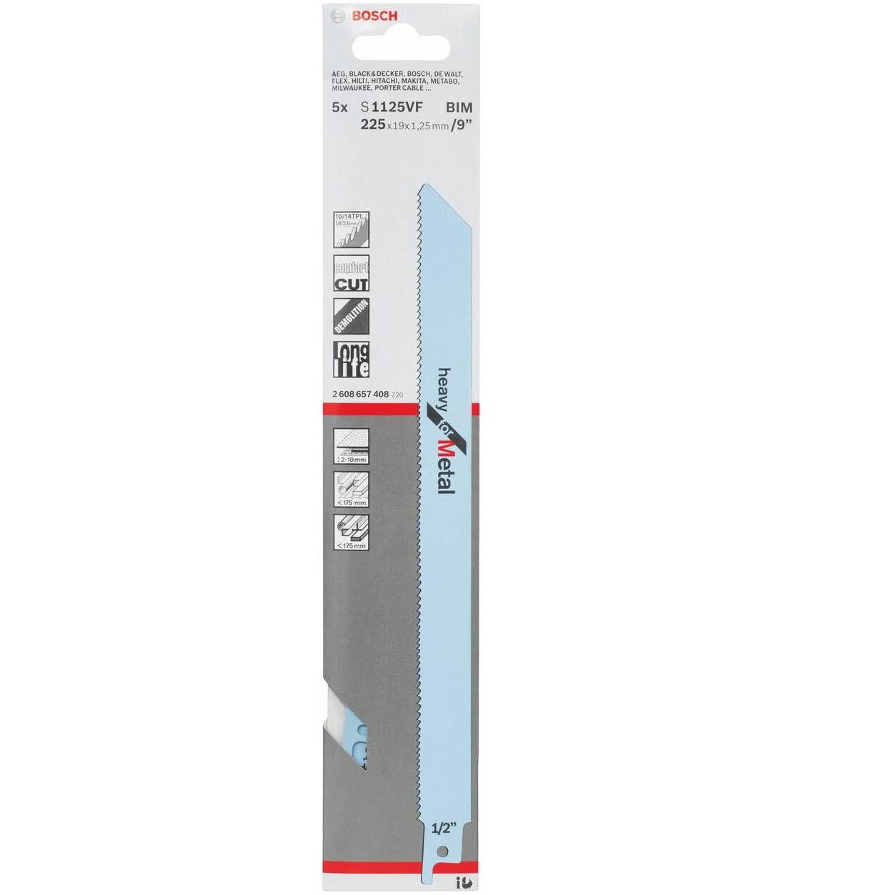 ใบเซเบอร์ S1125VF BOSCH #2608657408
