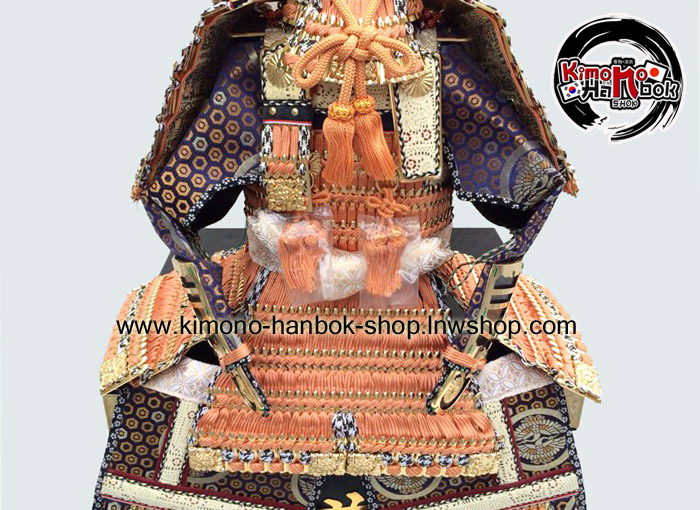 ชุดเกราะซามูไร (สีส้มอ่อน)ญี่ปุ่นแท้ Y O R O I +กล่อง no.5 SIZE:85cm