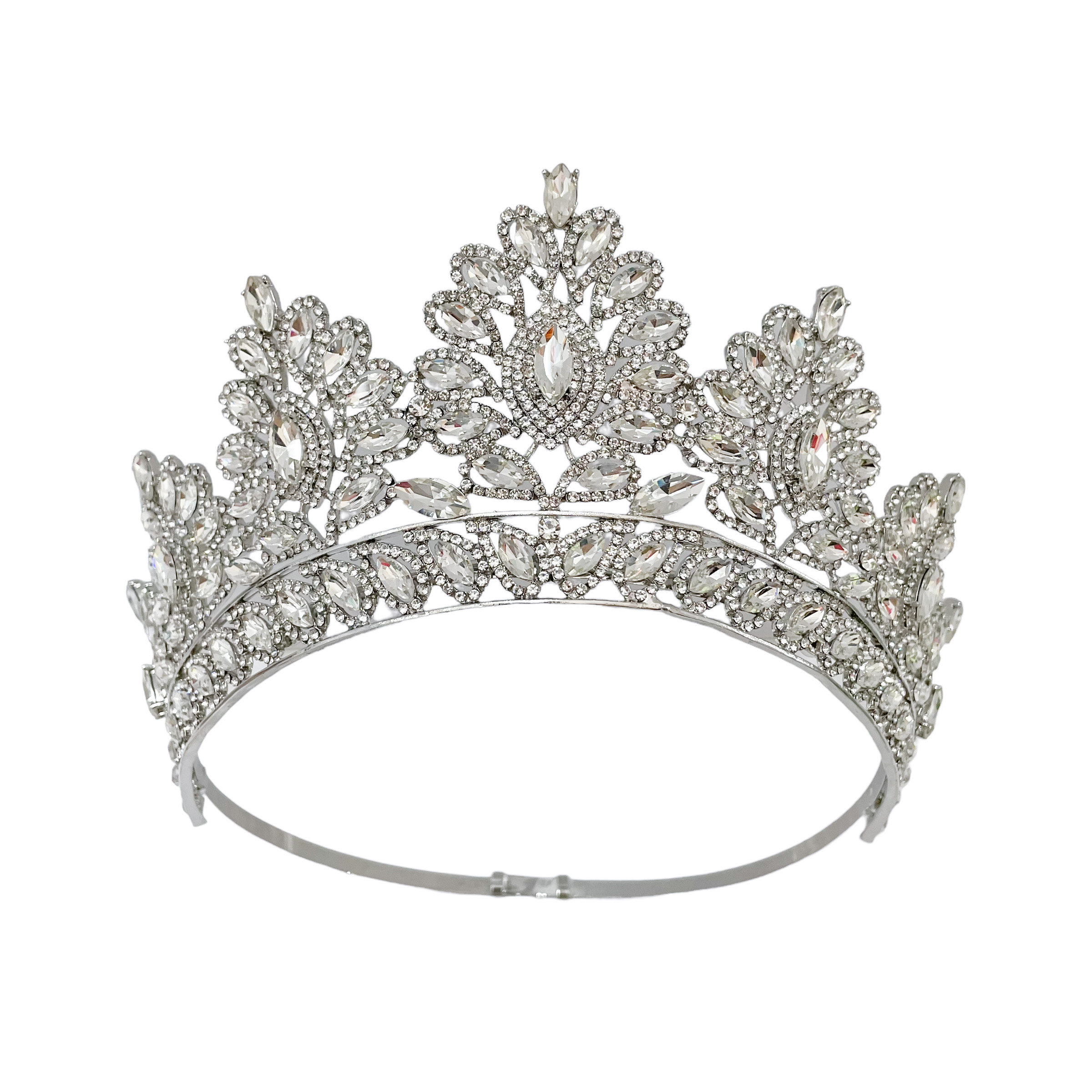 (พร้อมส่งจากไทย) มงกุฏ 095 สีเงิน มงกุฎนางงาม มงกุฎเพชร มงกุฎประกวด สินค้าพร้อมส่ง ไม่ต้องรอนาน งานพรีเมี่ยม