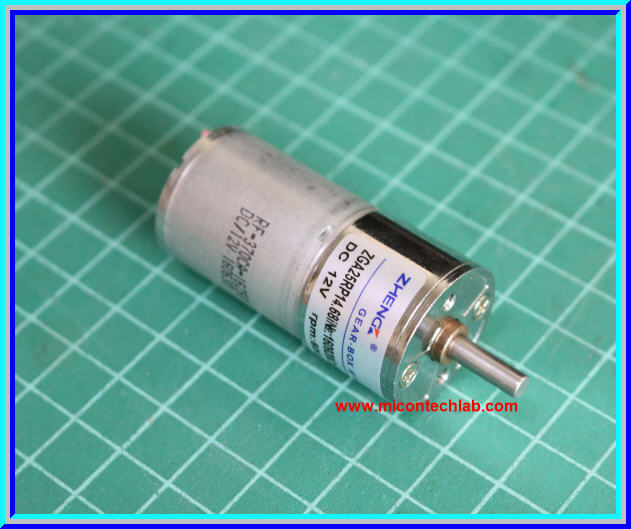 1x มอเตอร์เกียร์ดีซี 12V 300 rpm 25 มม. รุ่น ZGA25RP ยี่ห้อ Zhengke