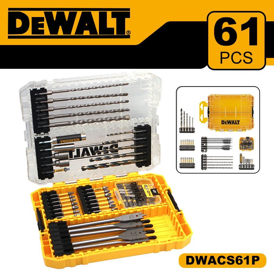 ชุดดอกไขควง DEWALT 100 ปี ให้ดอกสว่านมากถึง 61 ชิ้น รุ่น DWACS61P