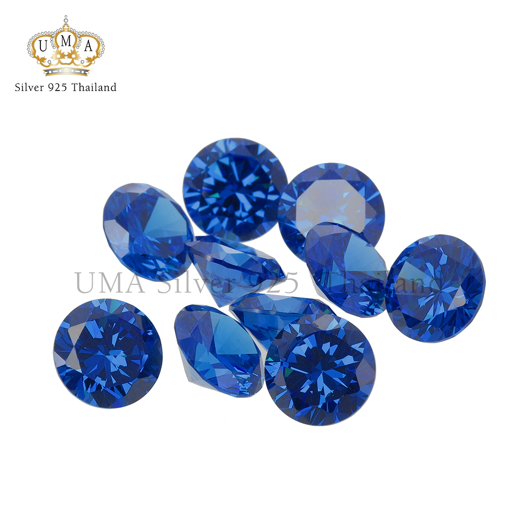 เพชร CZ 6A แทนซาไนท์ สีน้ำเงิน (Tanzanite Light ROUND CZ) - Size 1.00mm - 1แพ็ค - 1000เม็ด