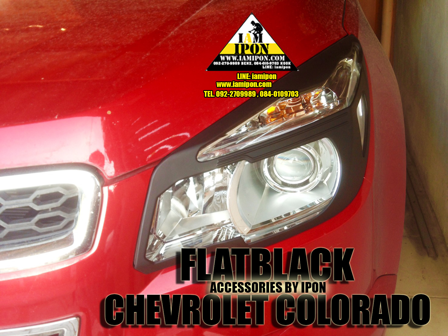 HEAD LAMP COVER CHEVROLET ALL NEW COLORADO 2012 ครอบไฟหน้าดำด้านออนิวโคโลราโด 2012