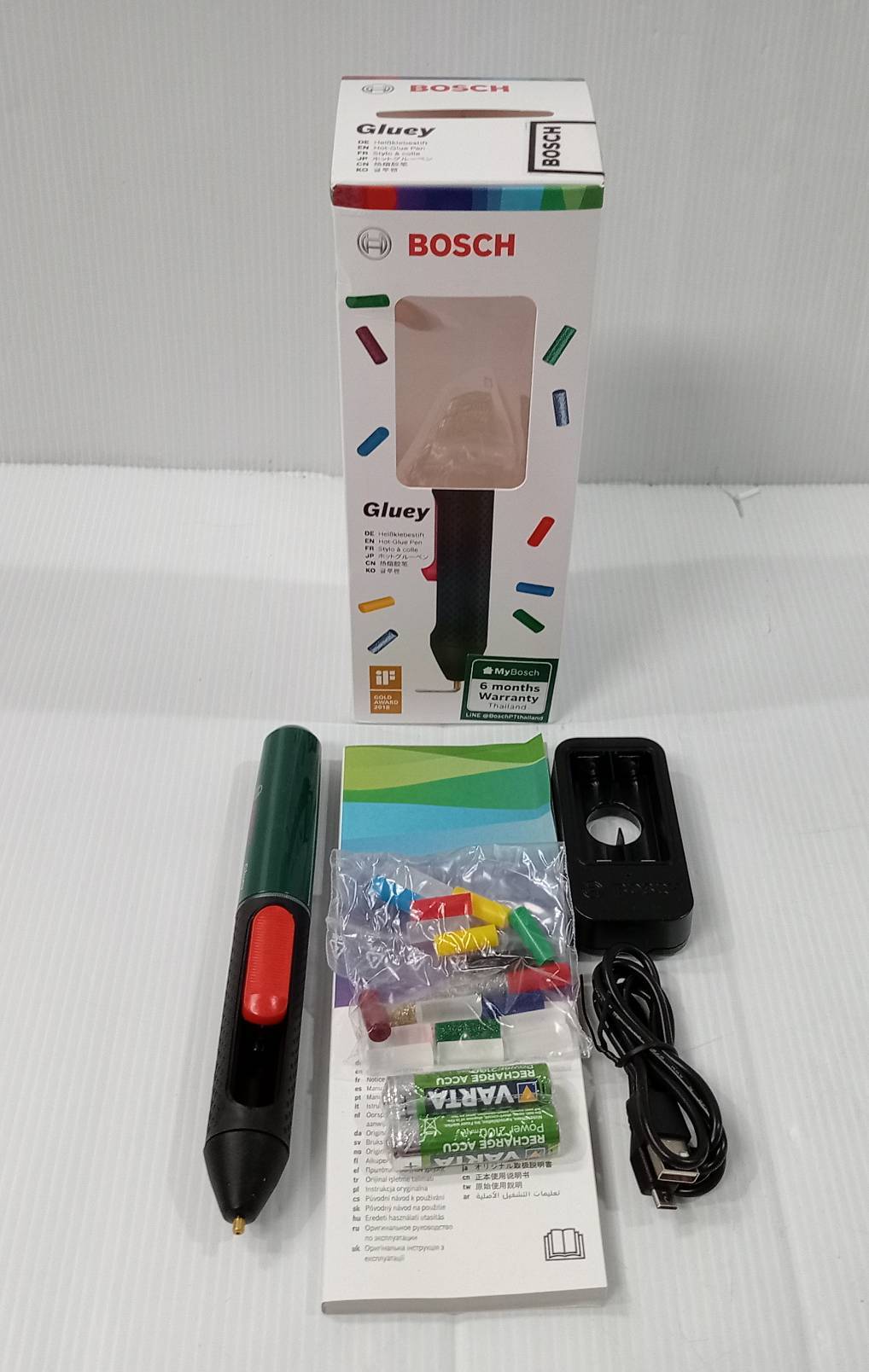 ปากกายิงกาวร้อนไร้สาย Gluey BOSCH สีเขียว Evergreen