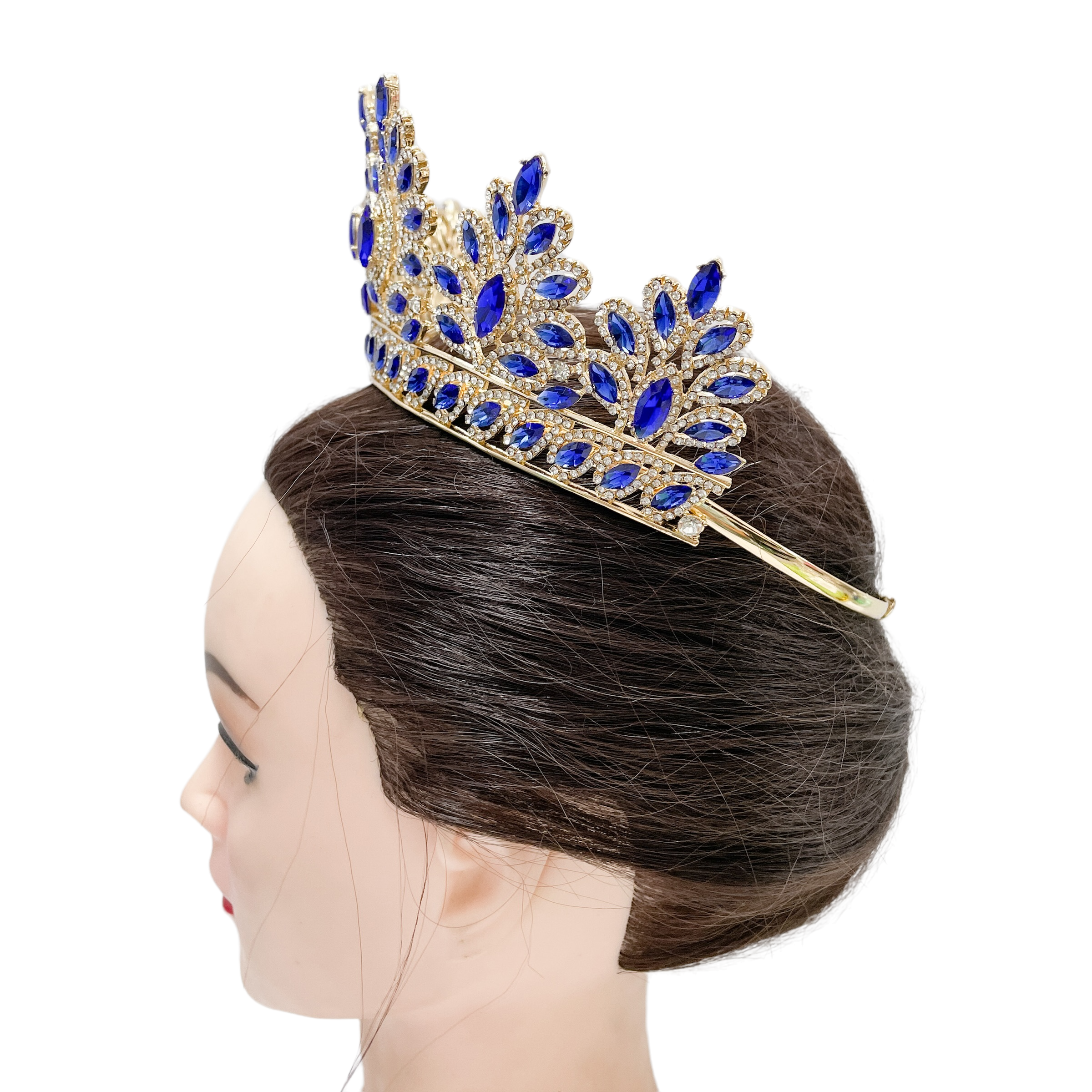 (พร้อมส่งจากไทย) มงกุฏ 095 สีน้ำเงิน มงกุฎนางงาม มงกุฎเพชร มงกุฎประกวด สินค้าพร้อมส่ง ไม่ต้องรอนาน งานพรีเมี่ยม