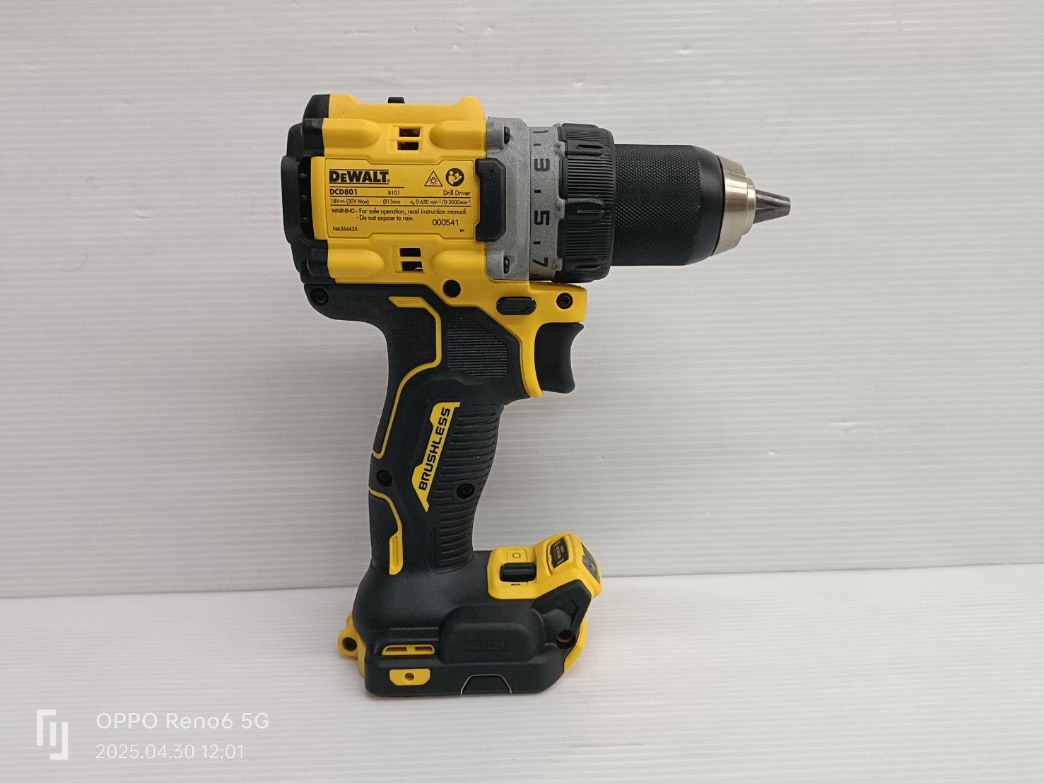 DEWALT สว่านไร้สาย 20V DCD801N-B1 (ตัวเปล่า)