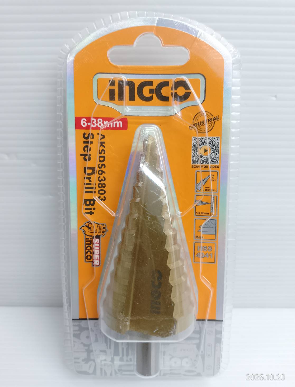 ดอกสเต็ปHSS 6-38mm. AKSDS63803 INGCO