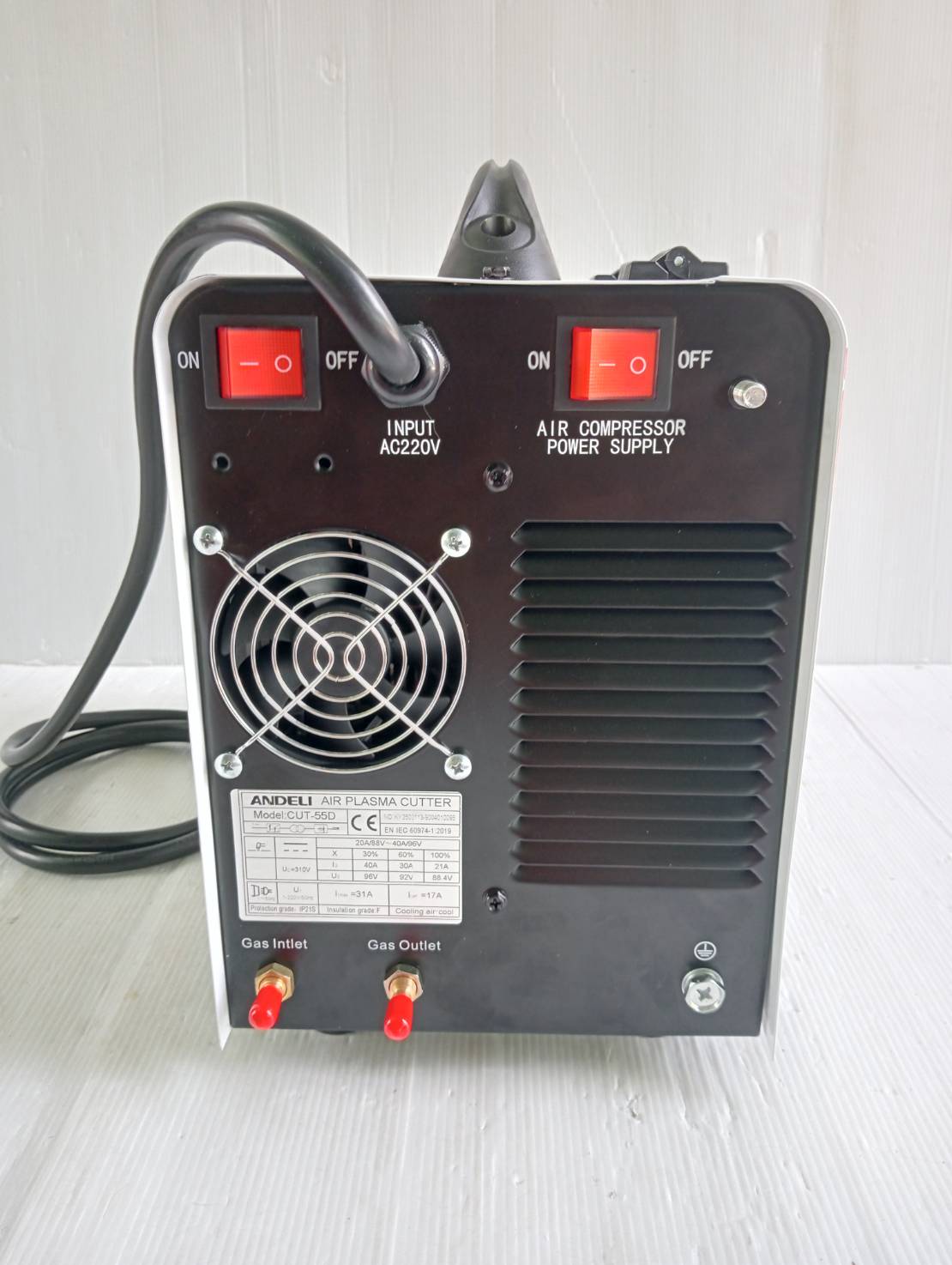 เครื่องตัดพลาสม่า CUT-55D AIR ANDELI (มีปั้มลมในตัว)
