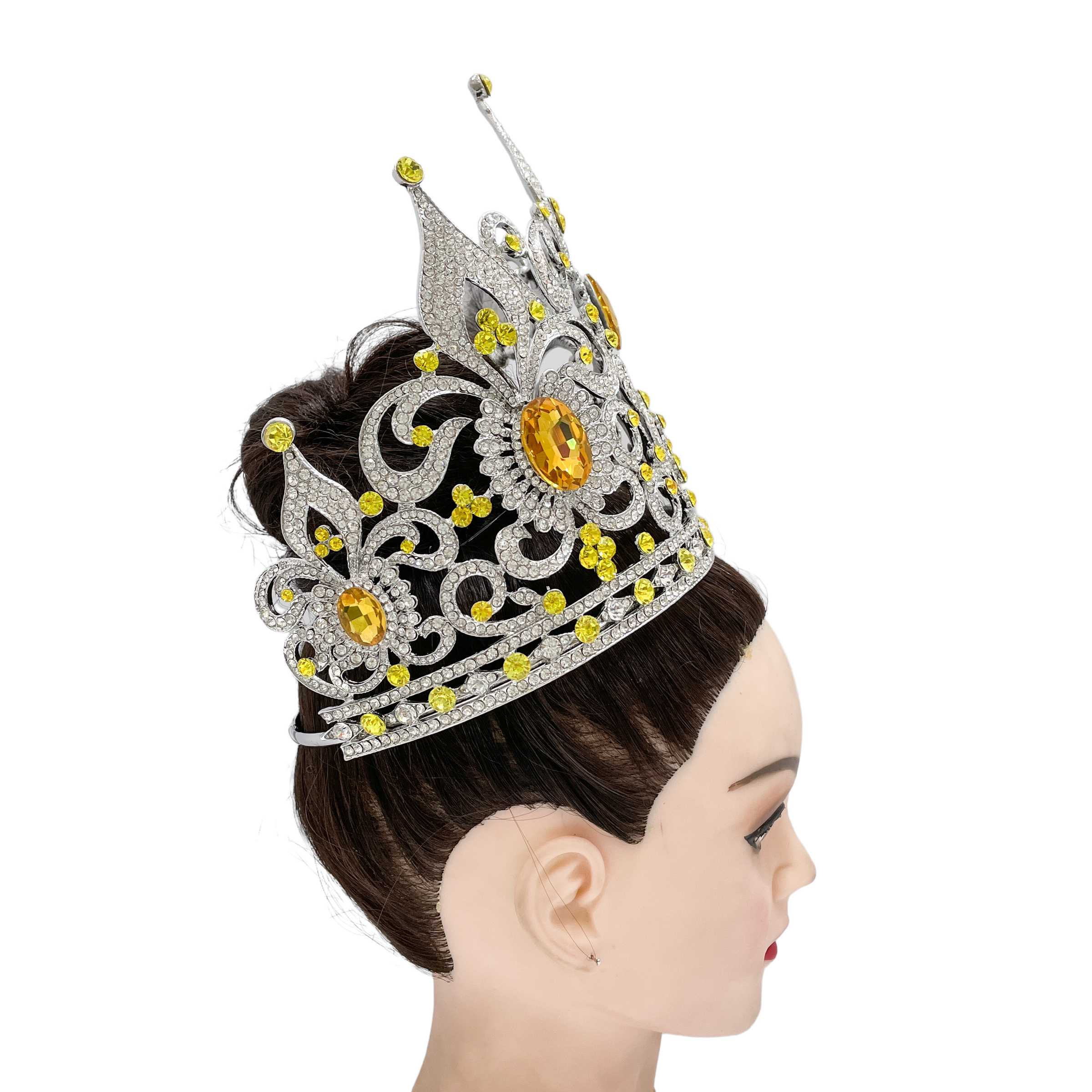 (พร้อมส่งจากไทย) มงกุฏ 102 สีเหลือง มงกุฎนางงาม มงกุฎเพชร มงกุฎประกวด สินค้าพร้อมส่ง ไม่ต้องรอนาน งานพรีเมี่ยม