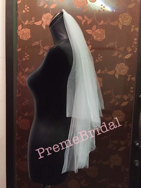 เครื่องประดับผมเจ้าสาว 001 เวลเจ้าสาว BRIDAL VEIL เรียบหรู ดูดี งานผ้าดี มีหวีในตัว “พร้อมส่งจากไทย ไม่ต้องรอจีน”