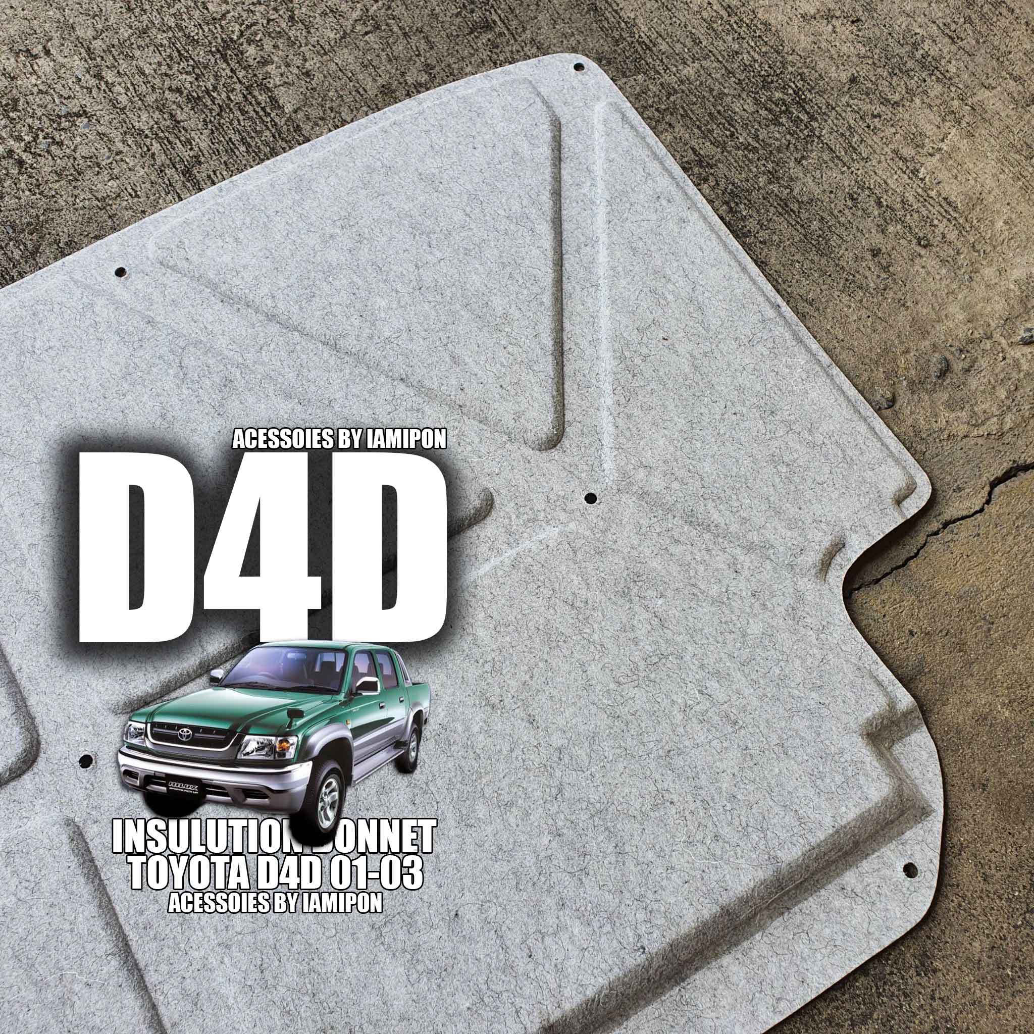 แผ่นกันความร้อนฝากระโปรงหน้าโตโยต้าดีโฟร์ดี 2001-2003 INSULATION BONNET TOYOTA D4D 2001-2003