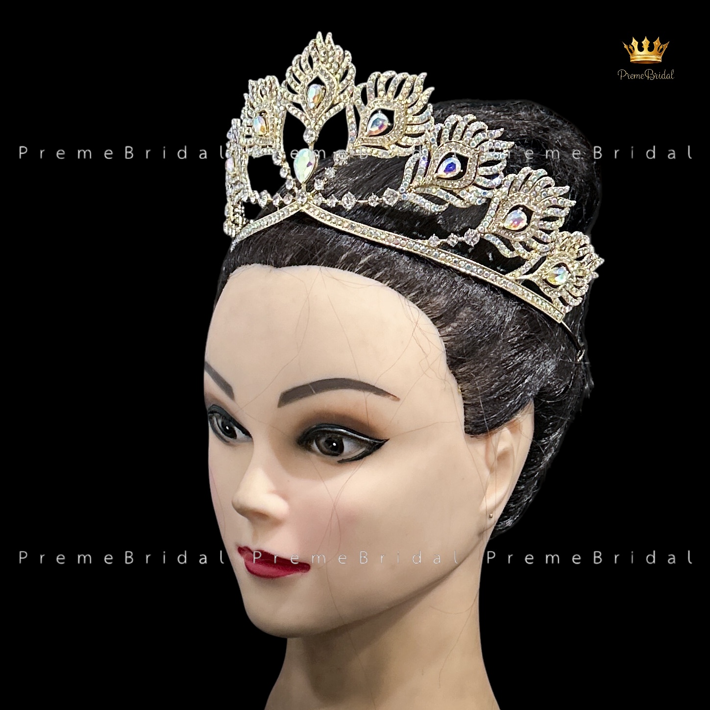 (พร้อมส่ง) เทียร่า 445 มงกุฎครึ่งหัว รูปขนนกฟีนิกซ์ สวย ปราณีต QCเพชรทุกเม็ด สินค้าพร้อมส่งจากไทย