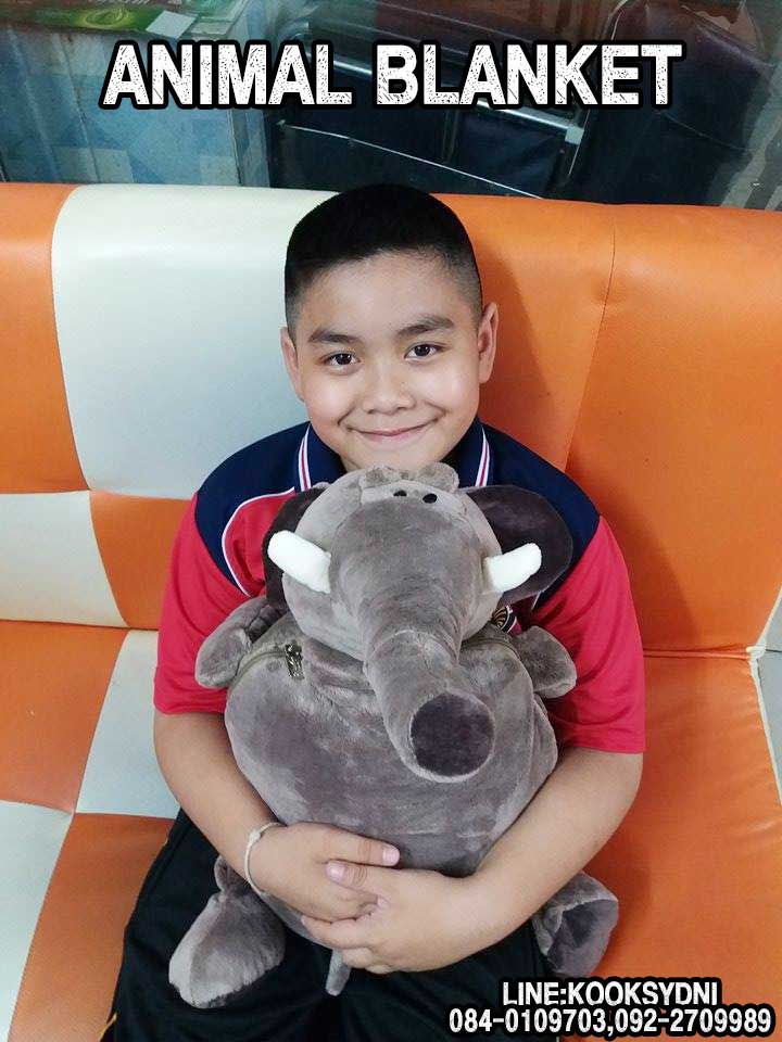 ANIMAL BLANKET ช้างช้างช้าง ( ด้านในอีกสี )
