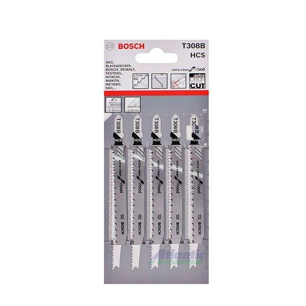 2608663751 BOSCH T308B ใบเลื่อยจิ๊กซอว์ตัดไม้ (5 pcs.)