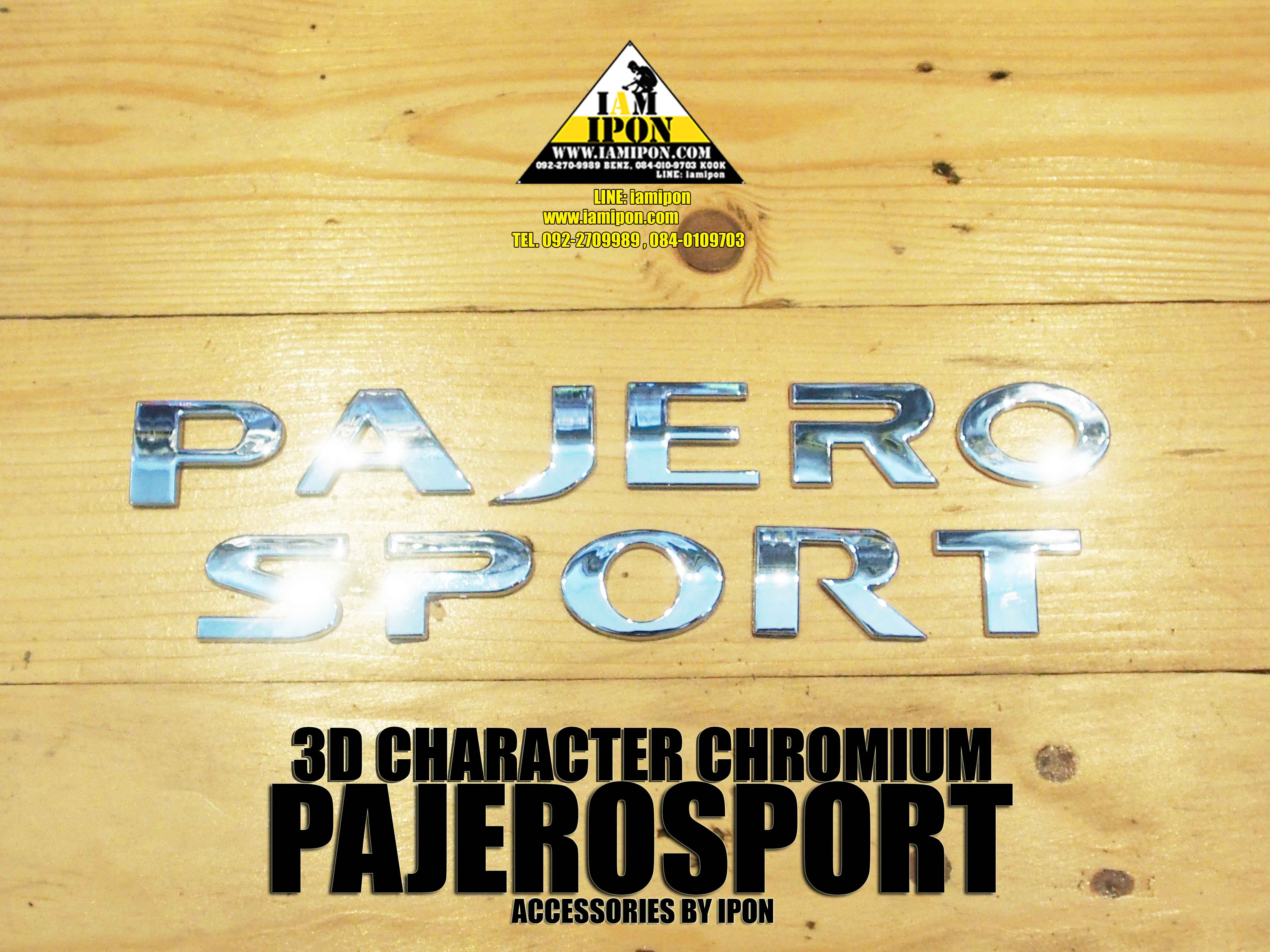 3D CHARACTER PAJERO SPORT CHROMIUM ตัวหนังสือโครเมียมปาเจโร่สปอร์ต