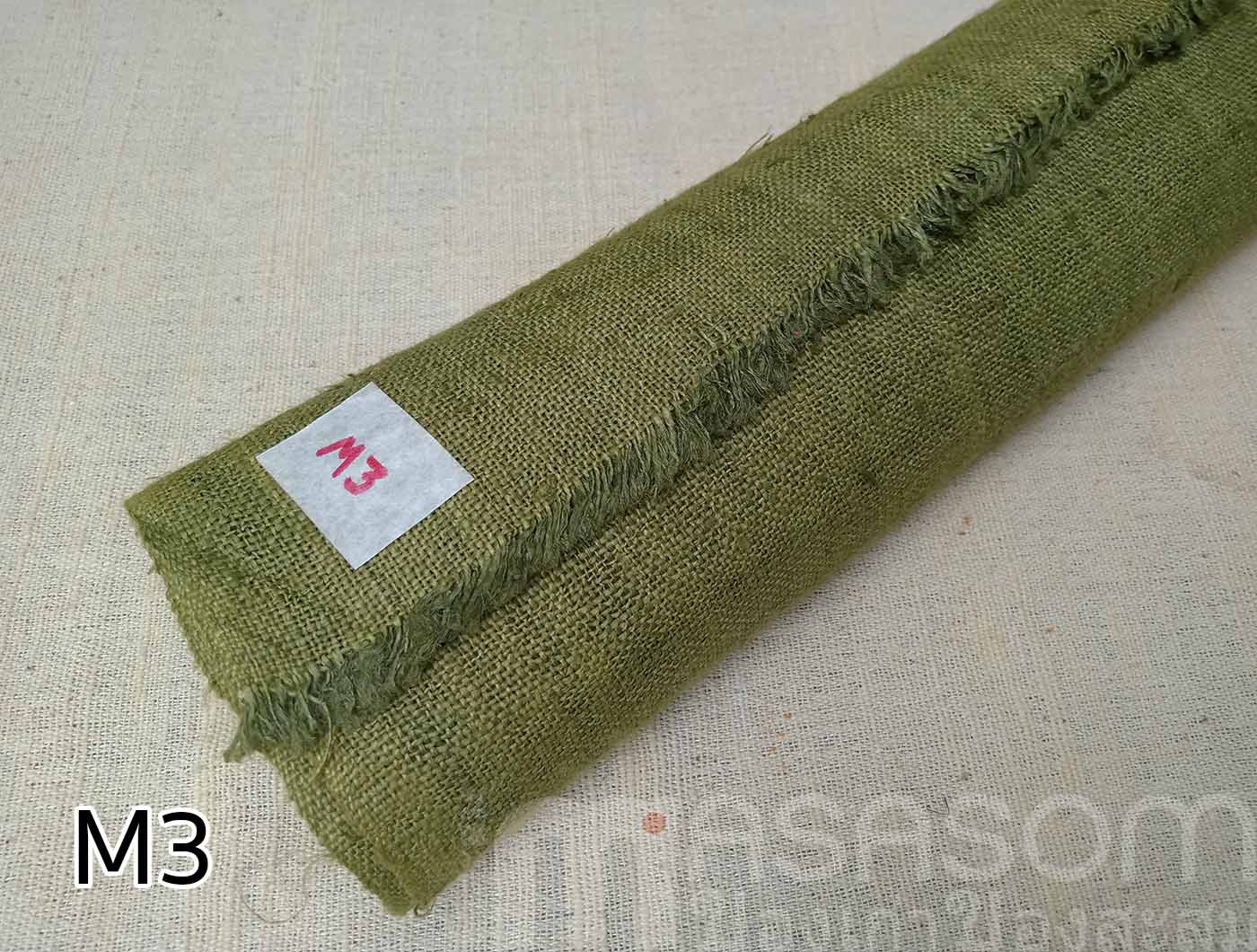 ผ้าใยกัญชงทอมือย้อมสี