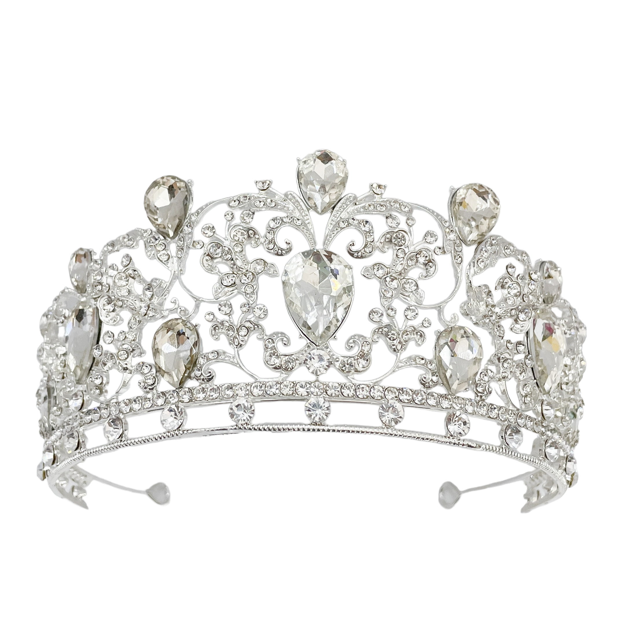 (พร้อมส่ง) เทียร่า 350 สีเงิน งานสวย ปราณีต QCเพชรทุกเม็ด สินค้าพร้อมส่งจากไทย