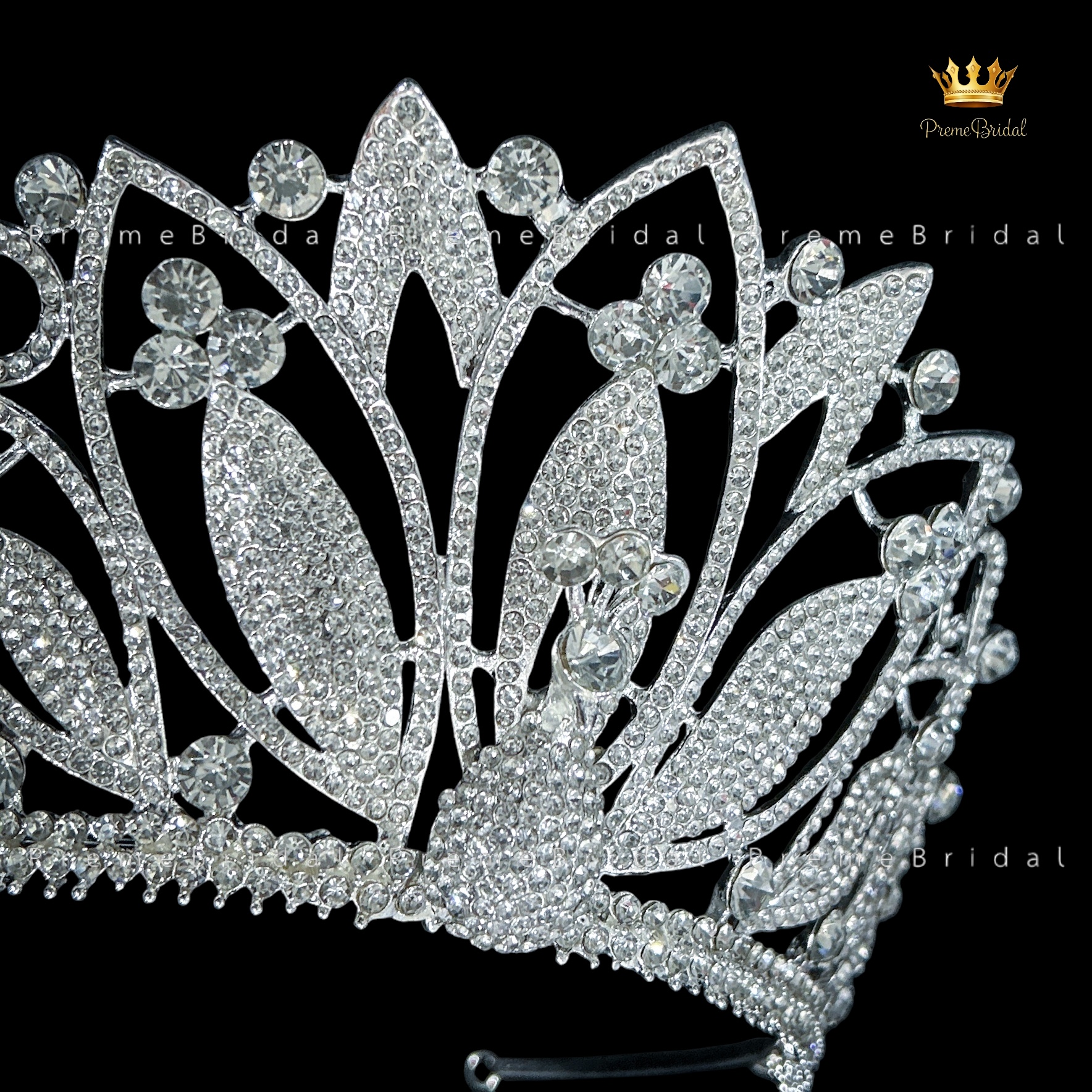 (พร้อมส่ง) เทียร่า 447 มงกุฎครึ่งหัว ไซส์นางงาม ขนาดใหญ่ สวย ปราณีต QCเพชรทุกเม็ด สินค้าพร้อมส่งจากไทย