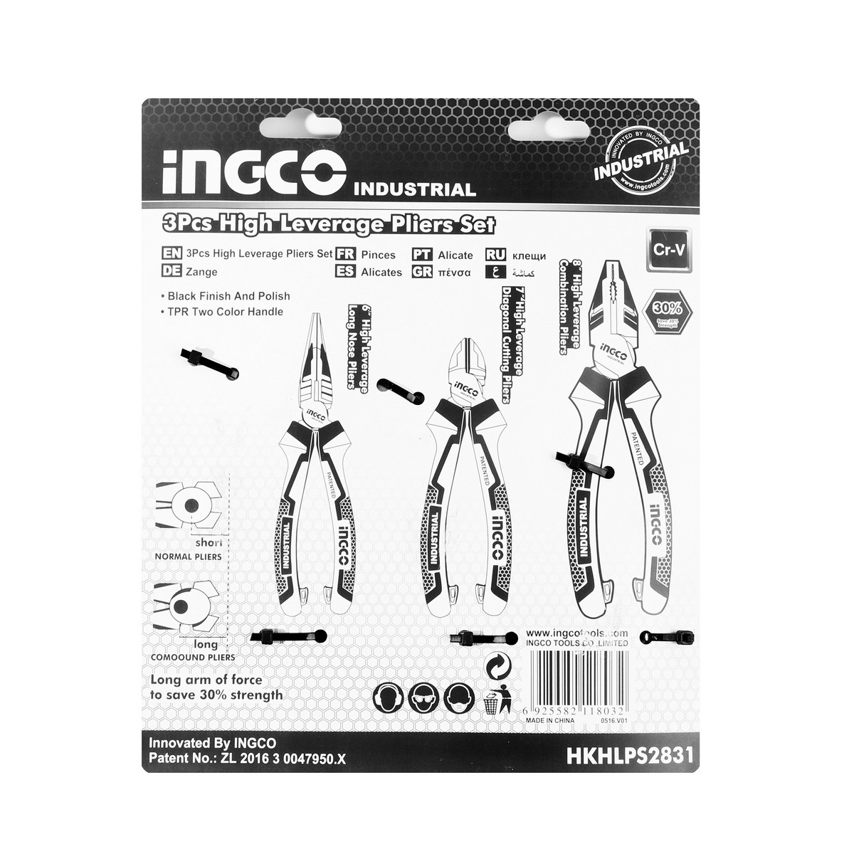 INGCO ชุดคีม 3 ตัวชุด รุ่น HKHLPS2831