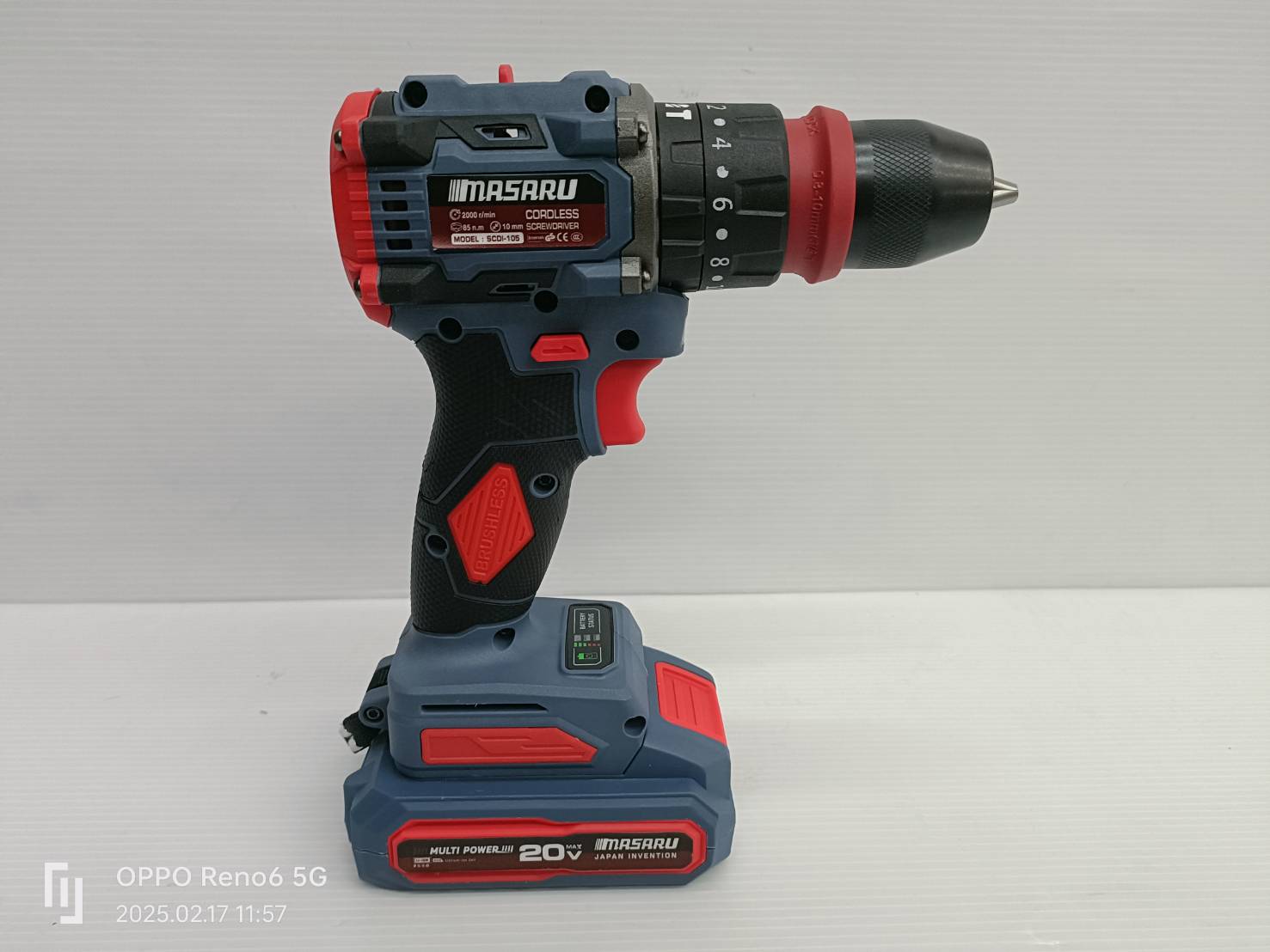 สว่านกระแทก2in1 SCDI-105-B2 MASARU ถอดเปลี่ยนหัวได้