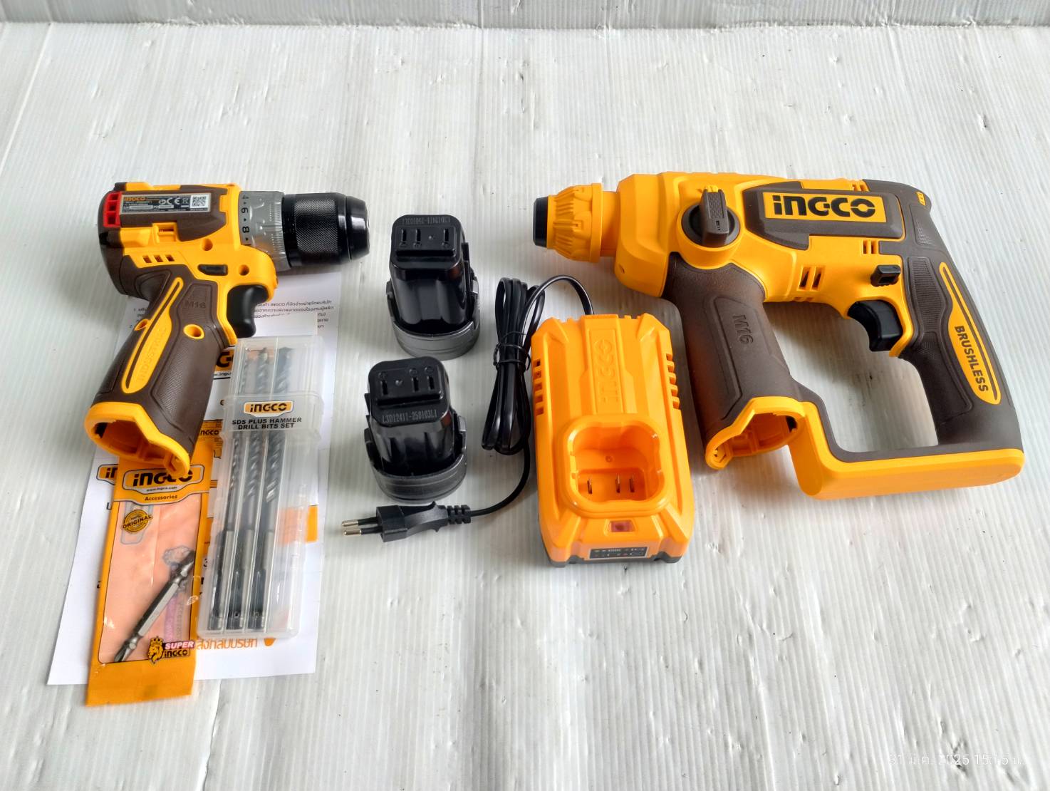 คอมโบ้สว่านไขควง+สว่านโรตารี่ COSLI241295 INGCO