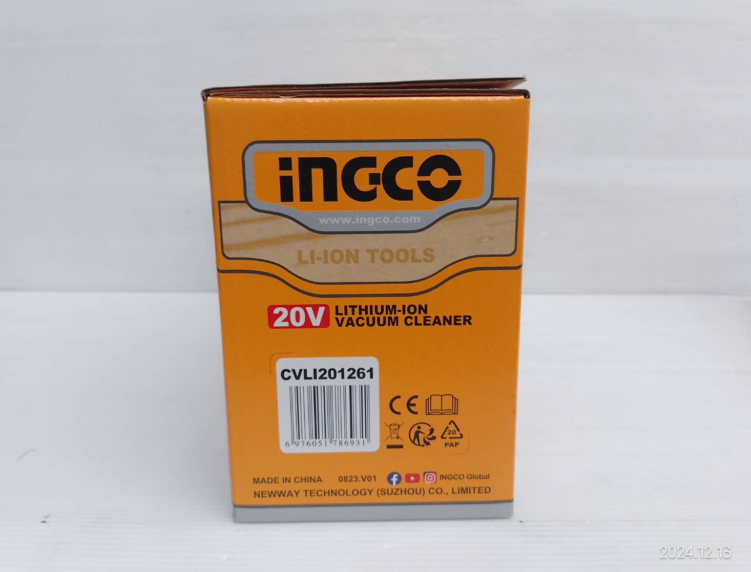 INGCO เครื่องดูดฝุ่นไร้สาย 20V CVLI201261 (ตัวเปล่า)