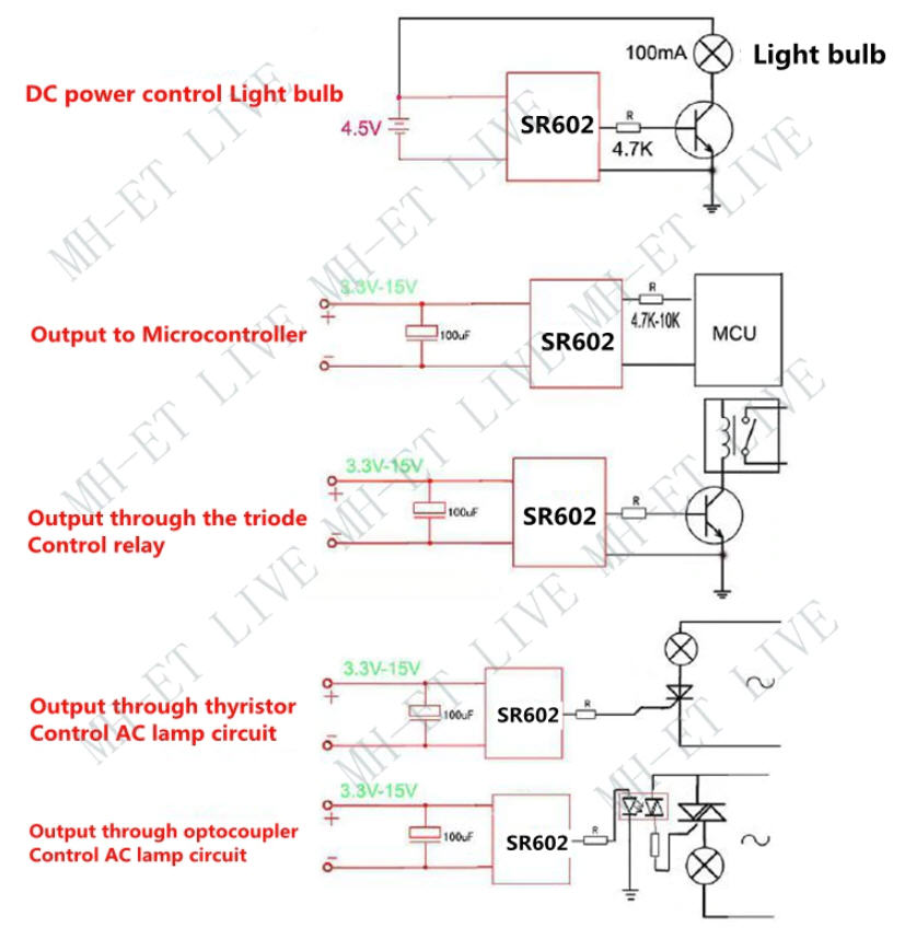 1x HC-SR602 เซ็นเซอร์ตรวจจับการเคลื่อนไหวของมนุษย์