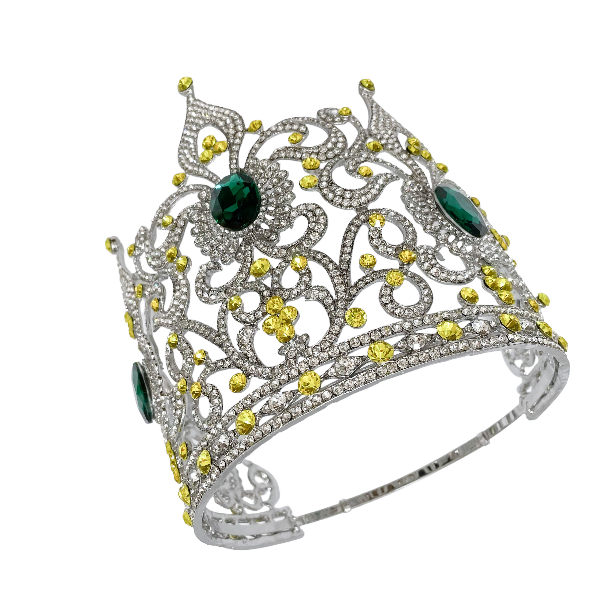 (พร้อมส่งจากไทย) มงกุฏ 102 สีเขียว-ทอง มงกุฎนางงาม มงกุฎเพชร มงกุฎประกวด สินค้าพร้อมส่ง ไม่ต้องรอนาน งานพรีเมี่ยม