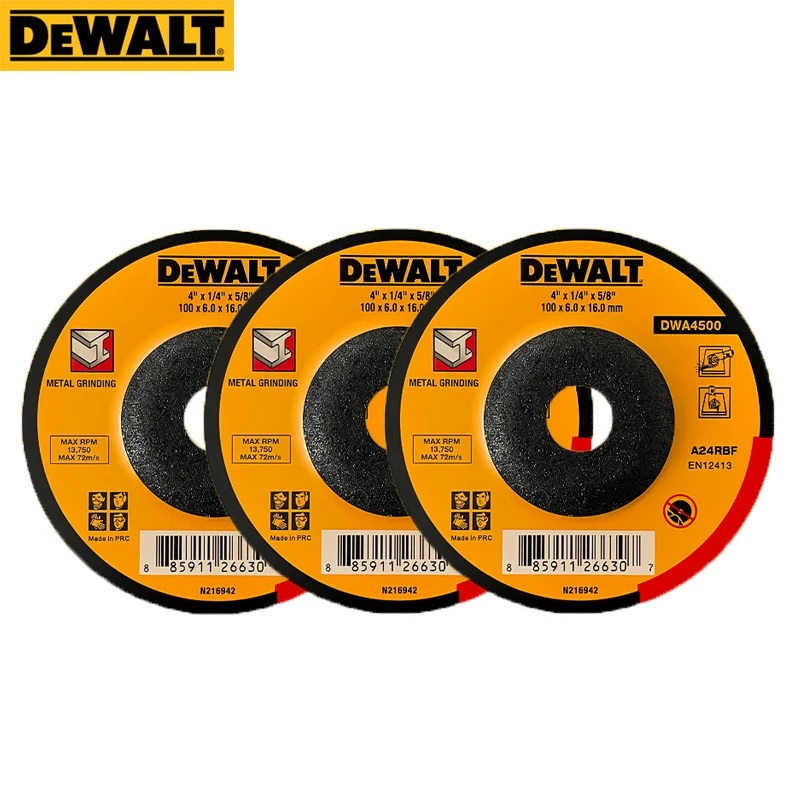 แผ่นขัดเหล็ก 4นิ้วx6mm. DWA4500 DEWALT 100x6x16mm.