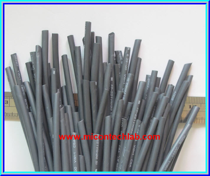 1x ท่อหด ยี่ห้อ 3M ขนาด 6.0 มม. ยาว 1 เมตร สีดำ