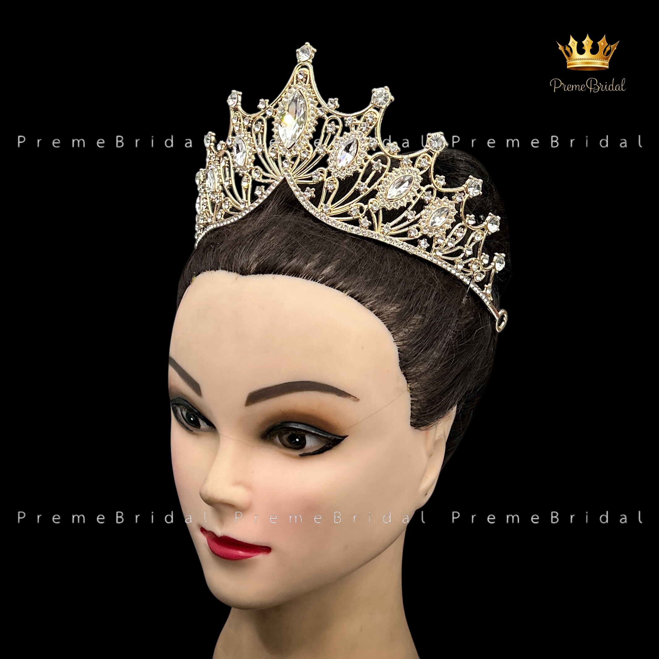 (พร้อมส่ง) เทียร่า 303 สีทอง มงกุฎนางงาม งานสวย ปราณีต QCเพชรทุกเม็ด สินค้าพร้อมส่งจากไทย