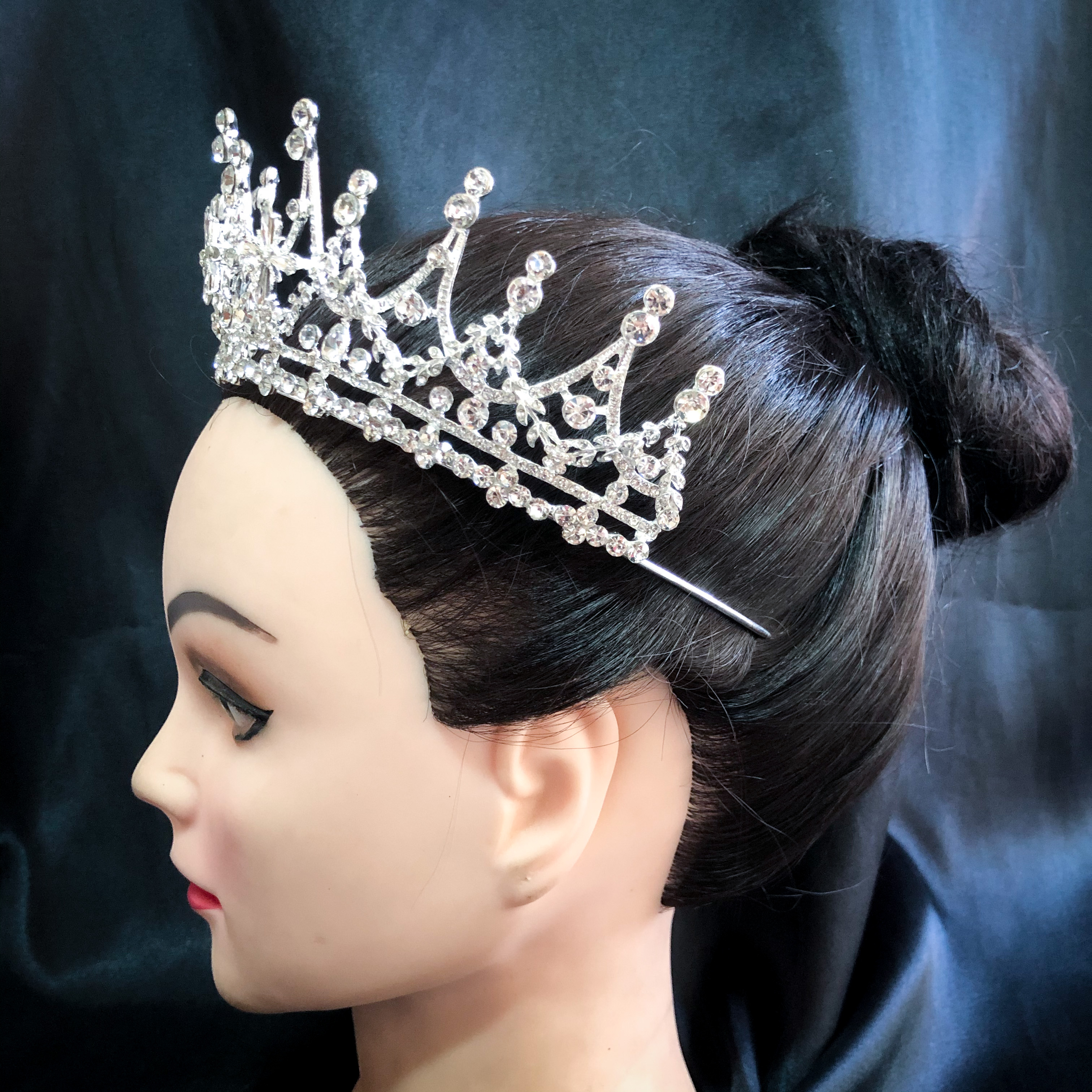 (พร้อมส่ง) เทียร่า 295 สีเงิน มงกุฎนางงาม มงกุฎเจ้าหญิง งานสวย ปราณีต QCเพชรทุกเม็ด สินค้าพร้อมส่งจากไทย