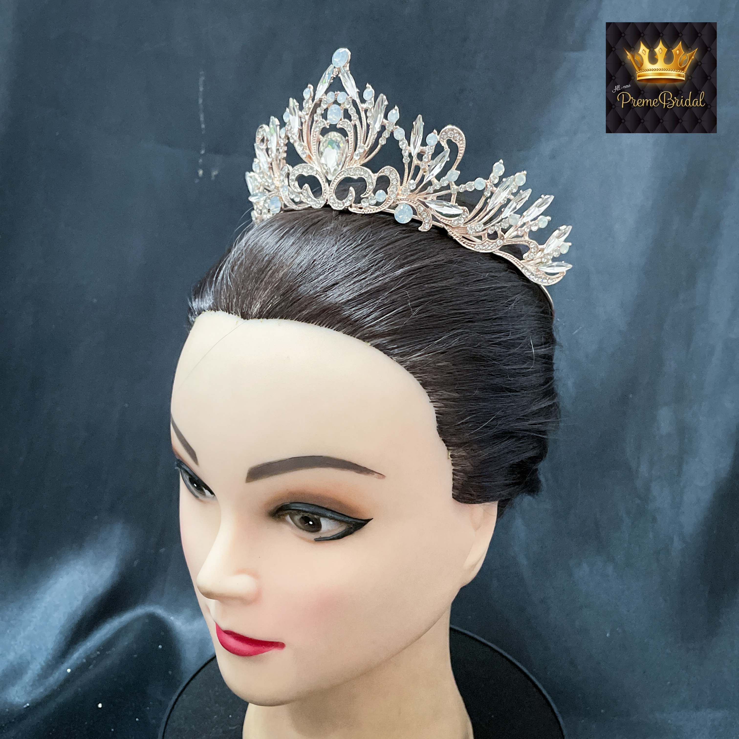 (พร้อมส่ง) เทียร่า 331 สีโรสโกลด์ มงกุฎนางงาม งานสวย ปราณีต QCเพชรทุกเม็ด สินค้าพร้อมส่งจากไทย