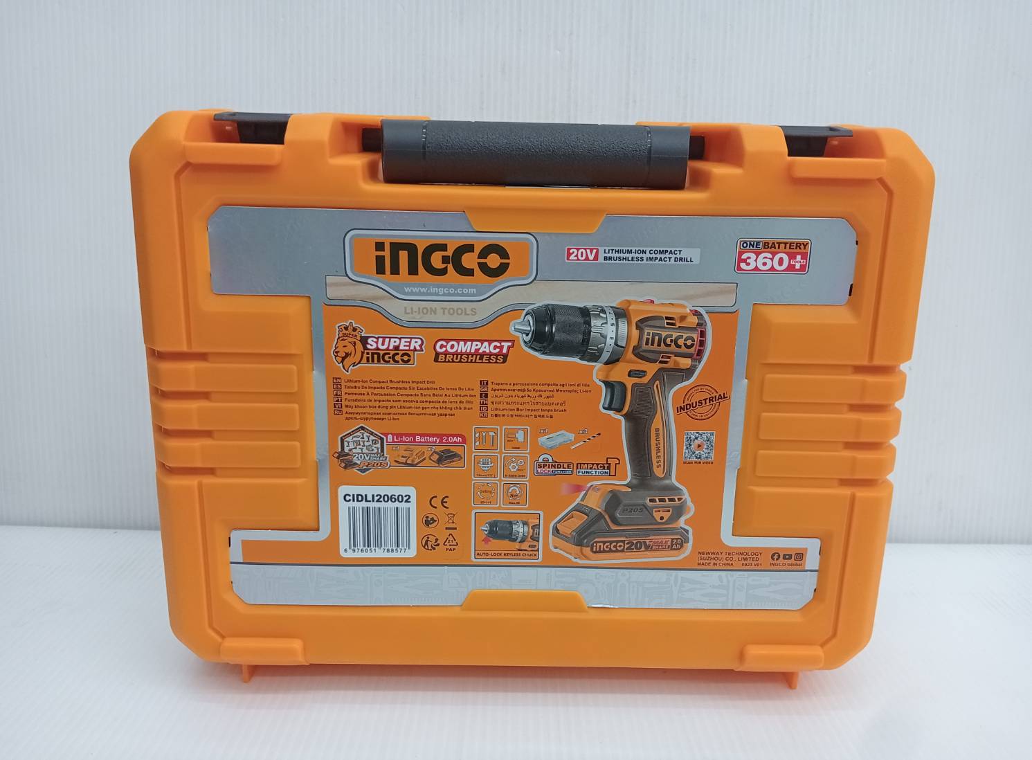 สว่านกระแทก20V CIDLI20602 INGCO ครบชุด