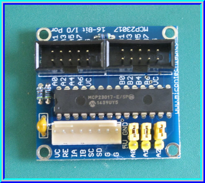 1x วงจรขยายพอร์ต MCP23017 ขนาด 16 ช่อง I/O แบบ I2C
