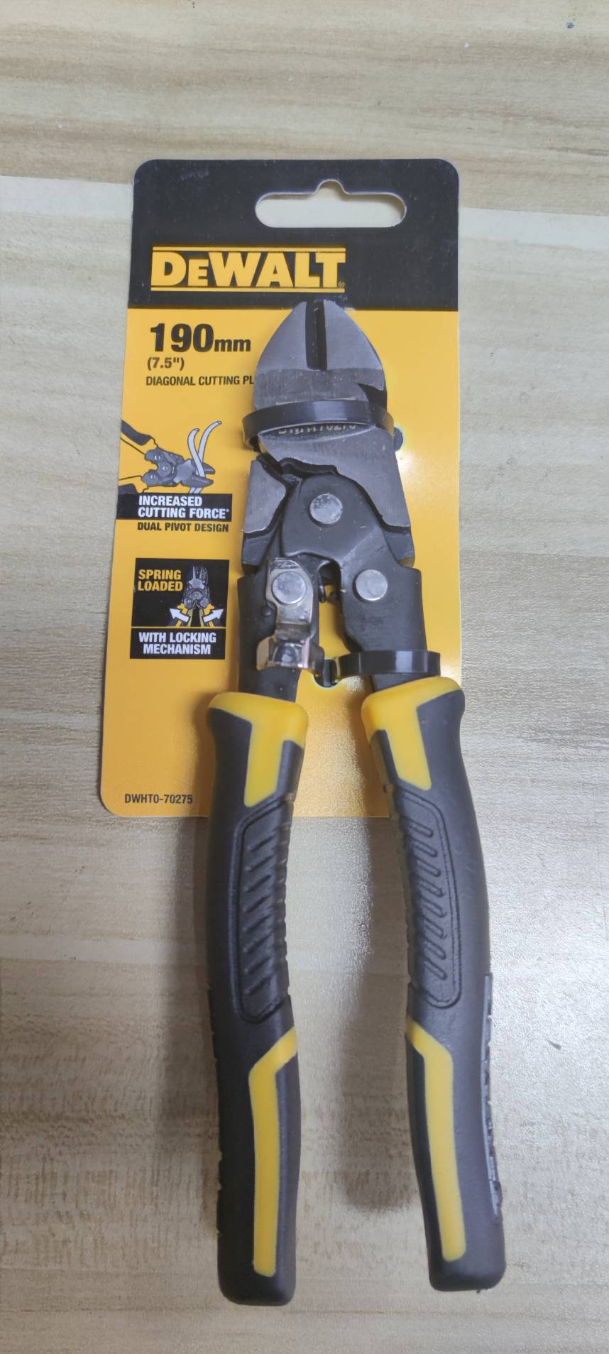 คีมปากเฉียง7.5" DWHT0-70275 DEWALT